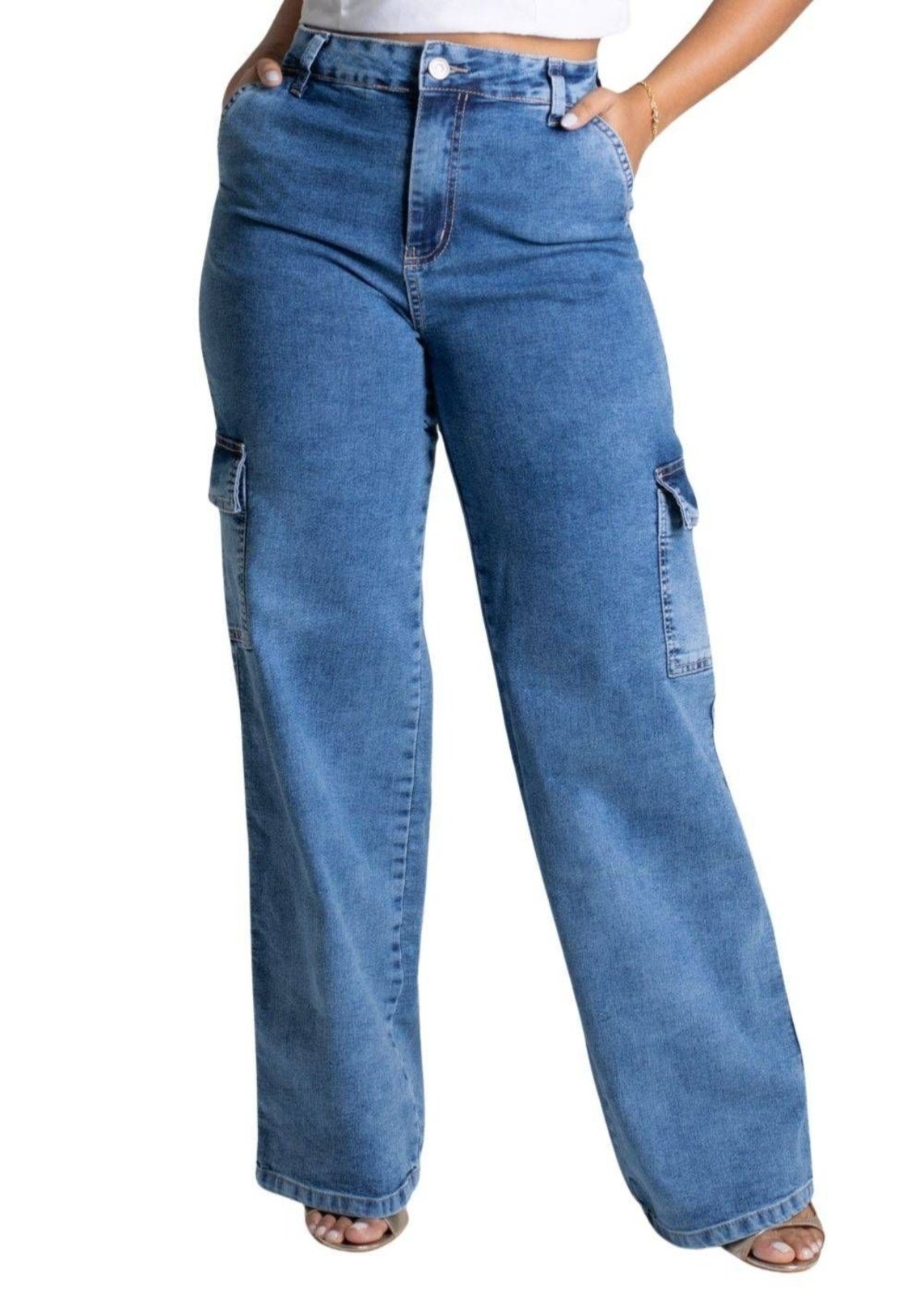 Calça Jeans Sawary Wide Leg – 277869 – Azul – Sawary