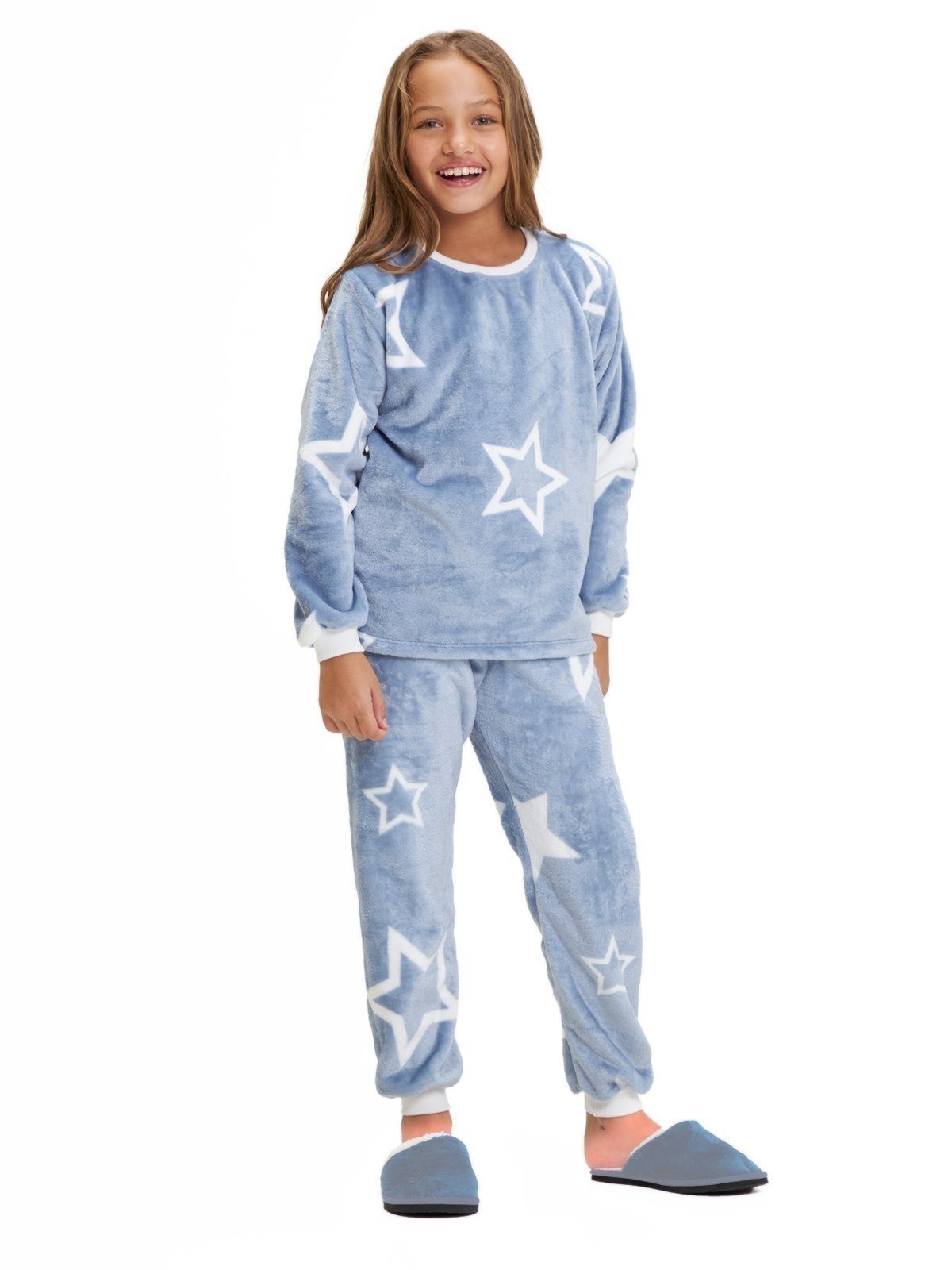 Pijama em Fleece Menina Magicamente Estrela Azul
