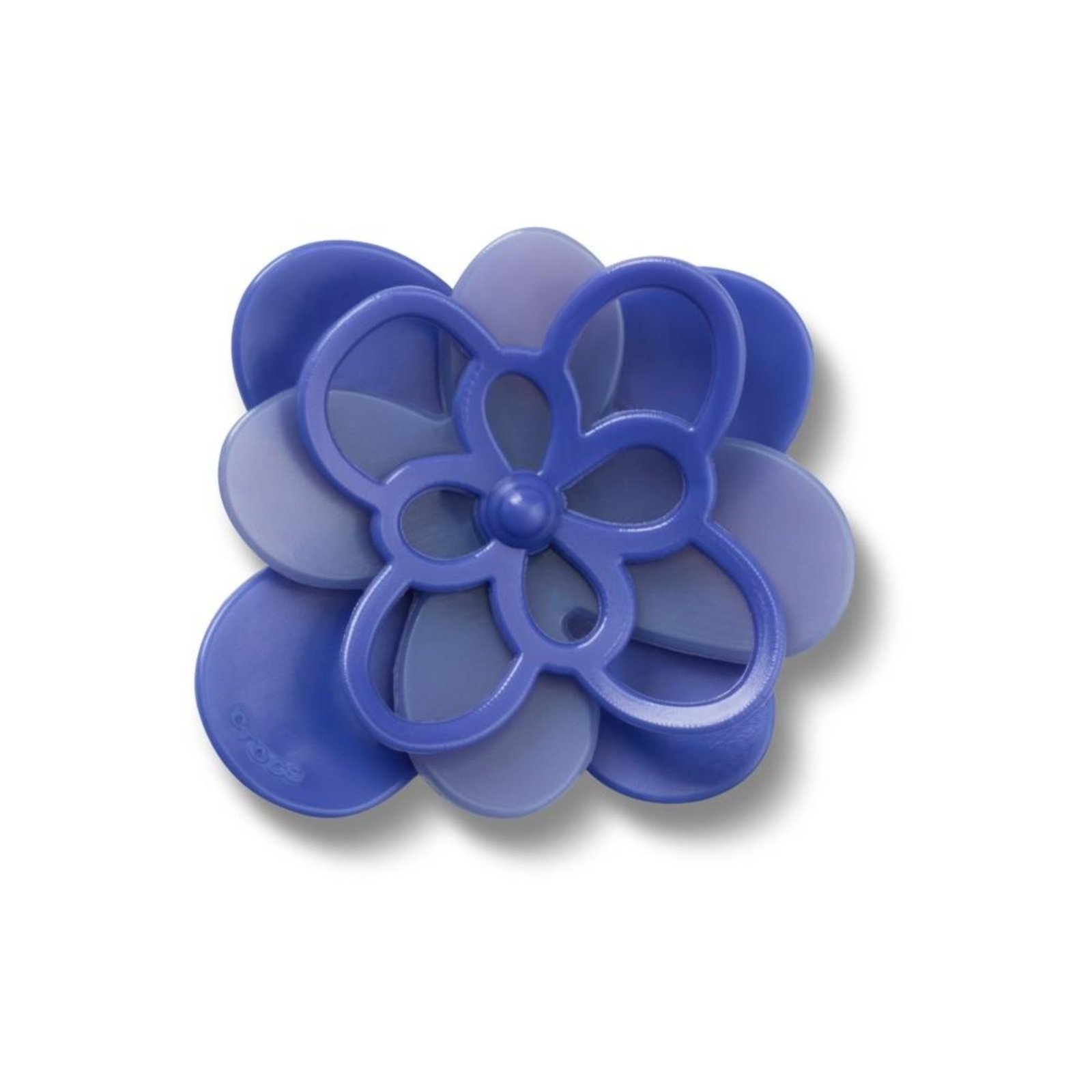 Vista 2 Infantil - Jibbitz™ Flor Azul Escura Florescendo Branco Crocs branco azul