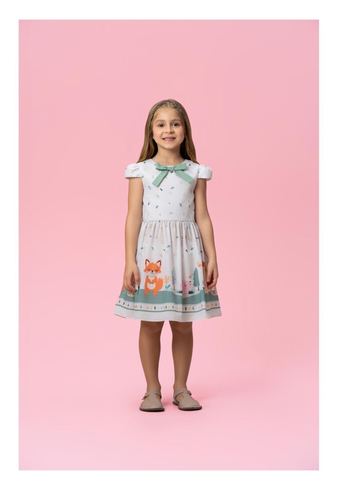 Infantil - Vestido Menina Estampado Mon Sucré 1 Unico