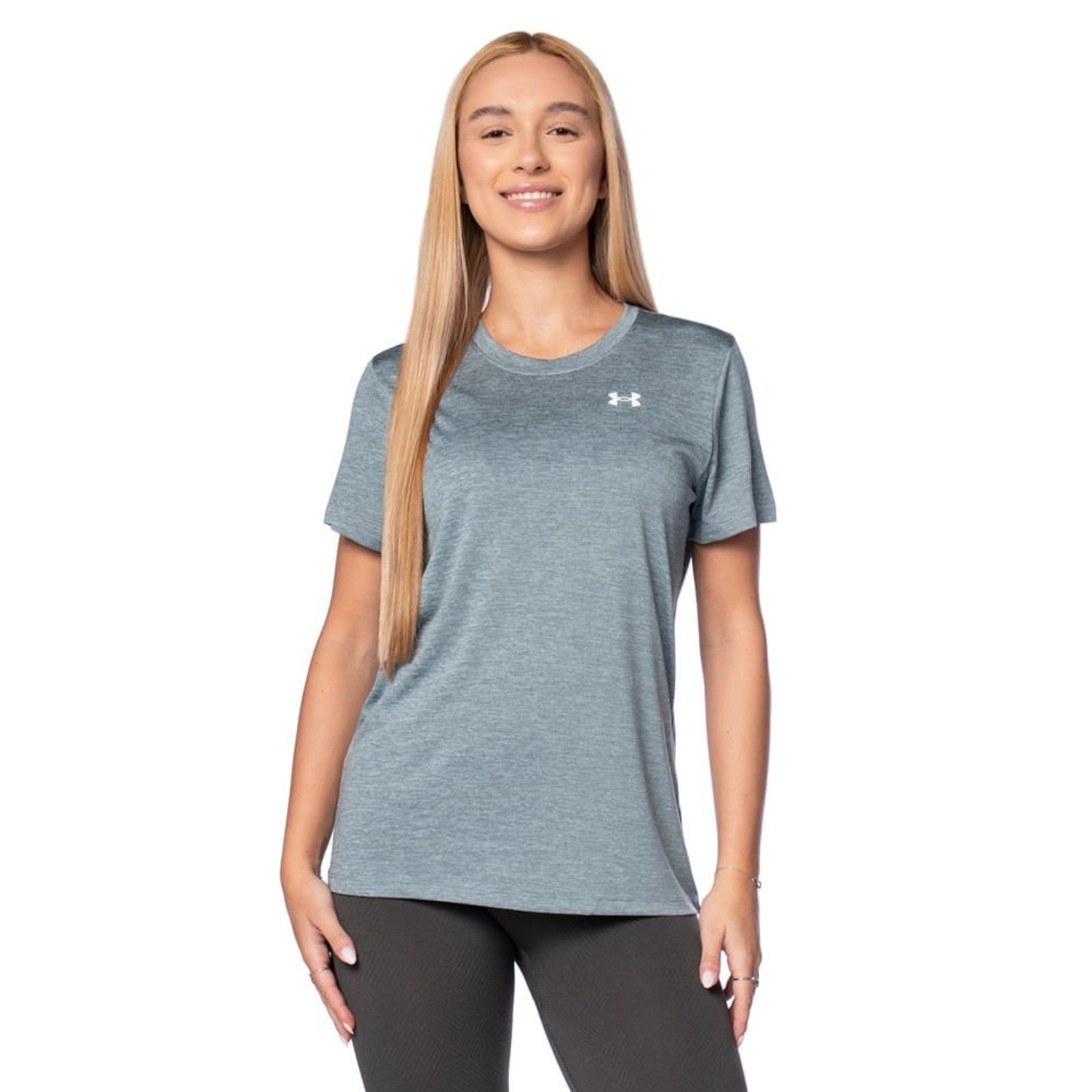 Camiseta Feminina Under Armour Tech Antiodor Mesclada Verde