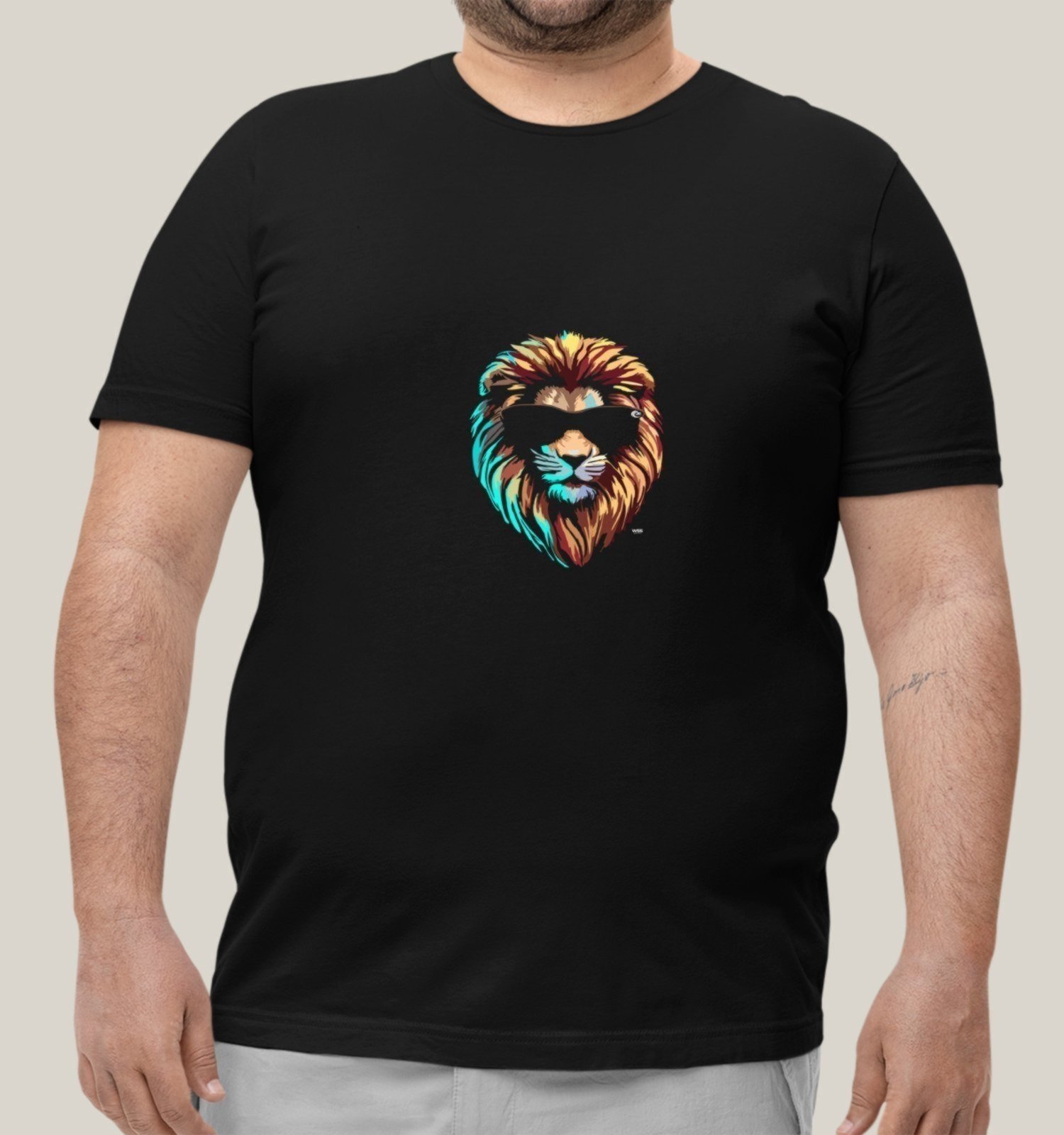 Camiseta Plus Size Masculina Lion’s Eye Big Pop Prime WSS Preto