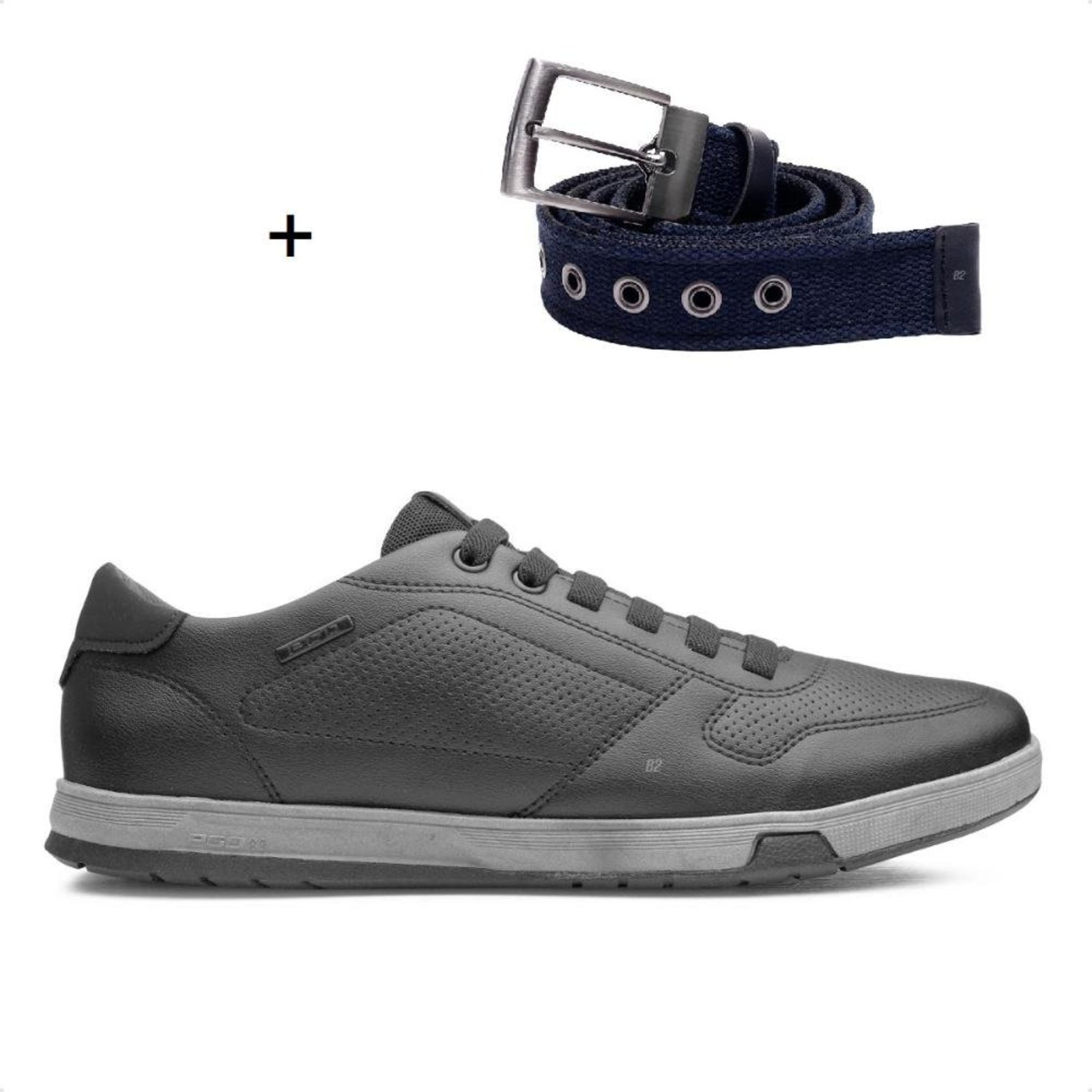 Sapatênis Pegada Casual Element Masculino + Cinto Dupla Face Fivela Preto
