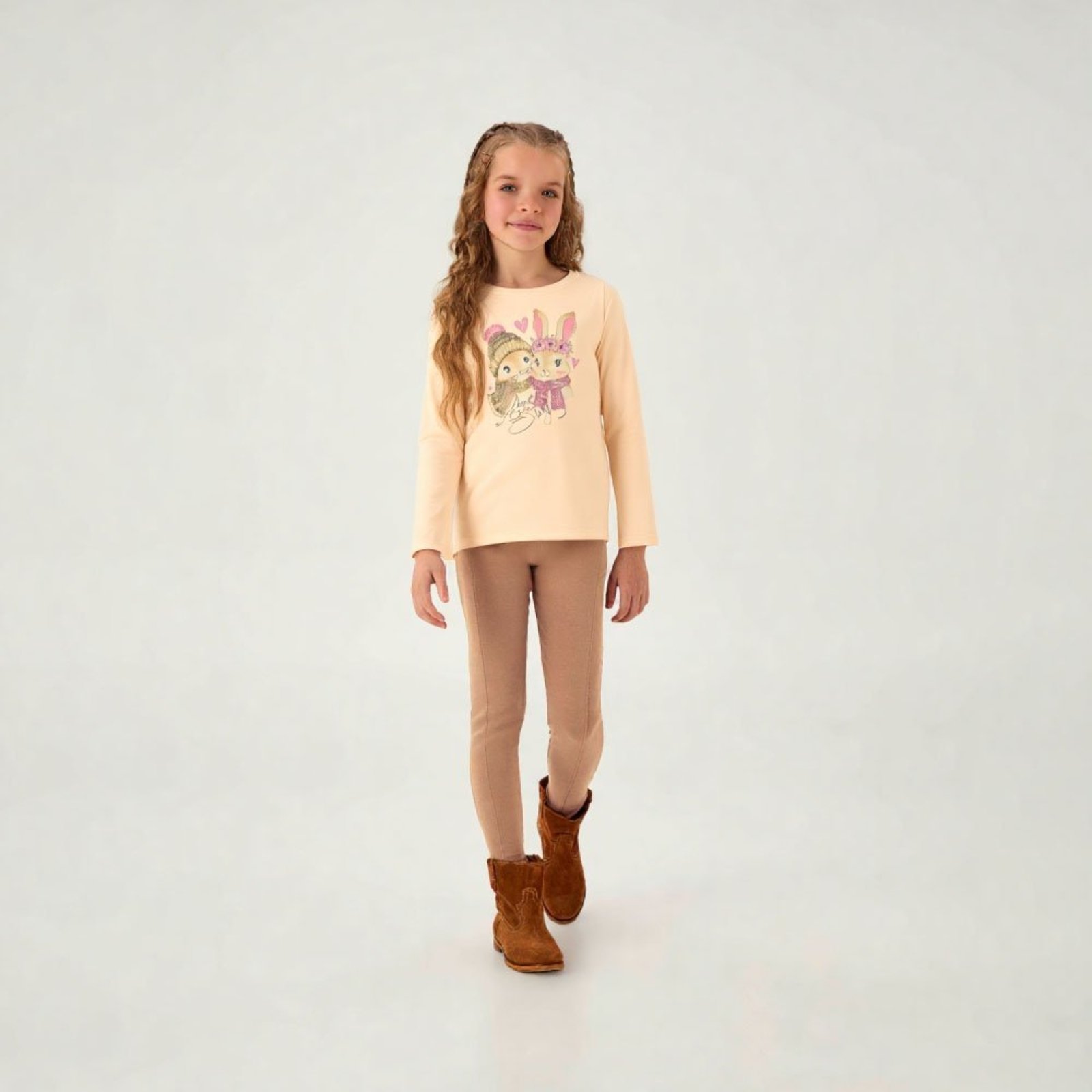 Infantil - Blusa Marrom Pulla Bulla Menina - 55311-1343