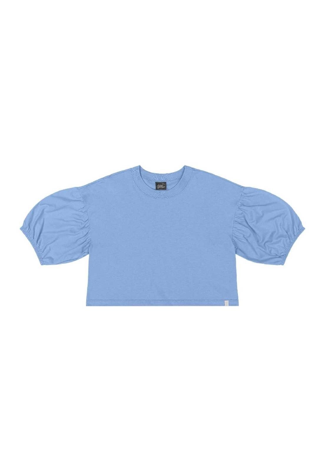 Infantil - Blusa Manga Longa Juvenil Gloss Azul