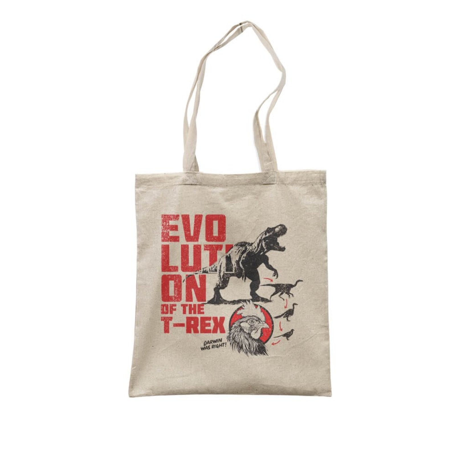 Ecobag Evolution Of The T-Rex - Bege - Casual - Studio Geek