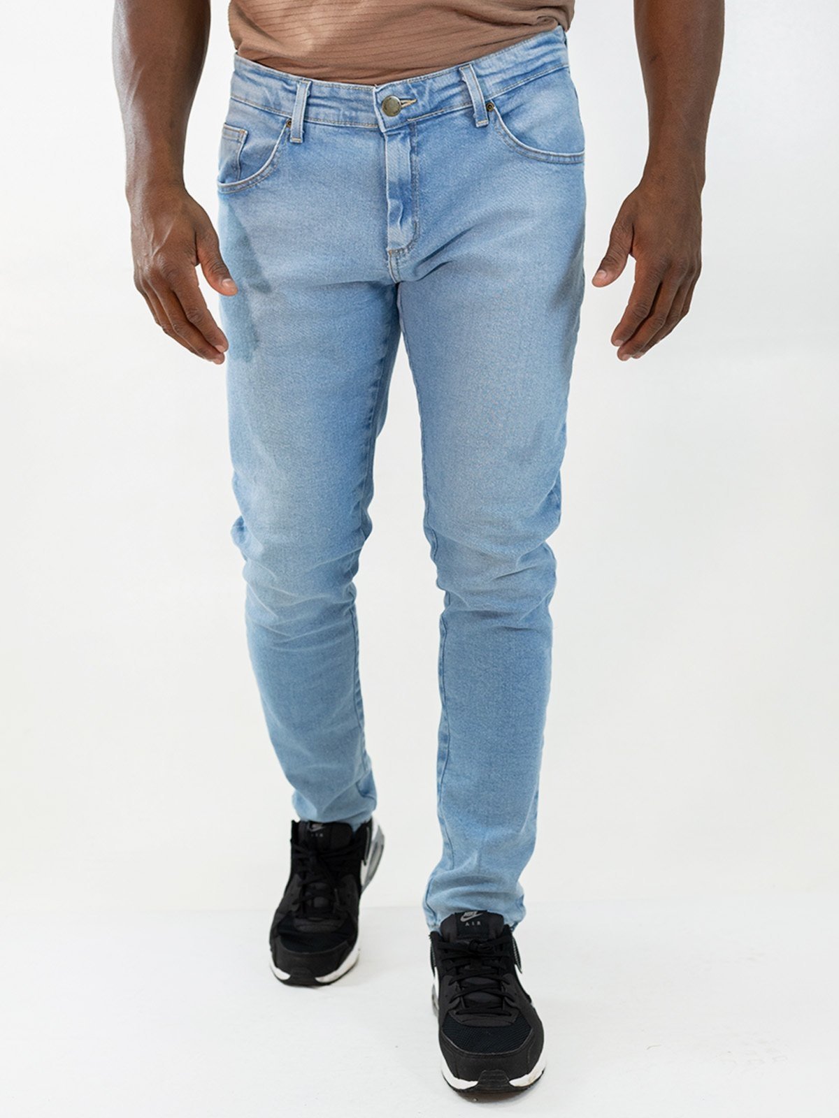 Calça Masculina Skinny Jeans Claro Tradicional Amaciado Anticorpus