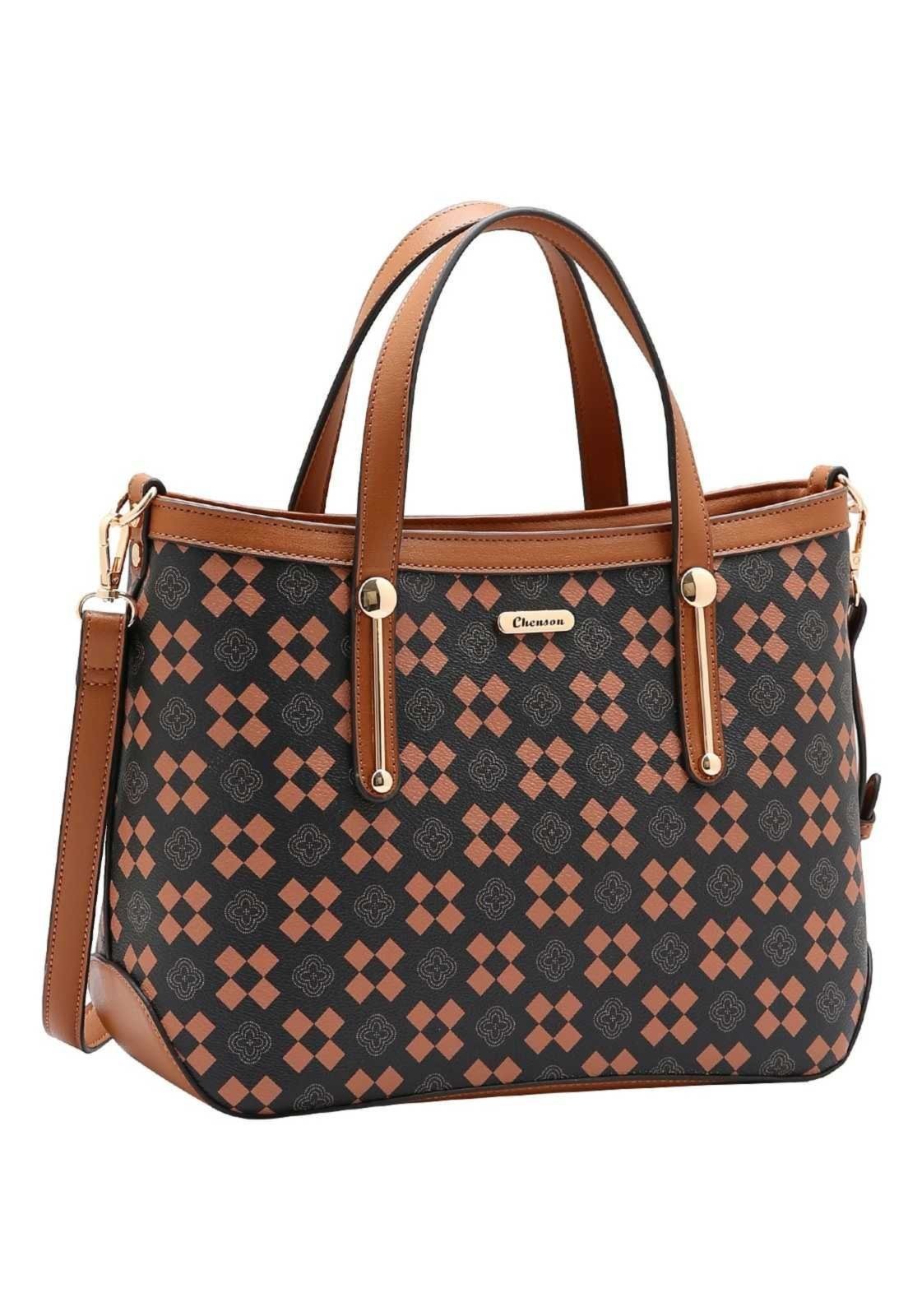 Bolsa Feminina Chenson New Elemento Gráfico 3485294 Café