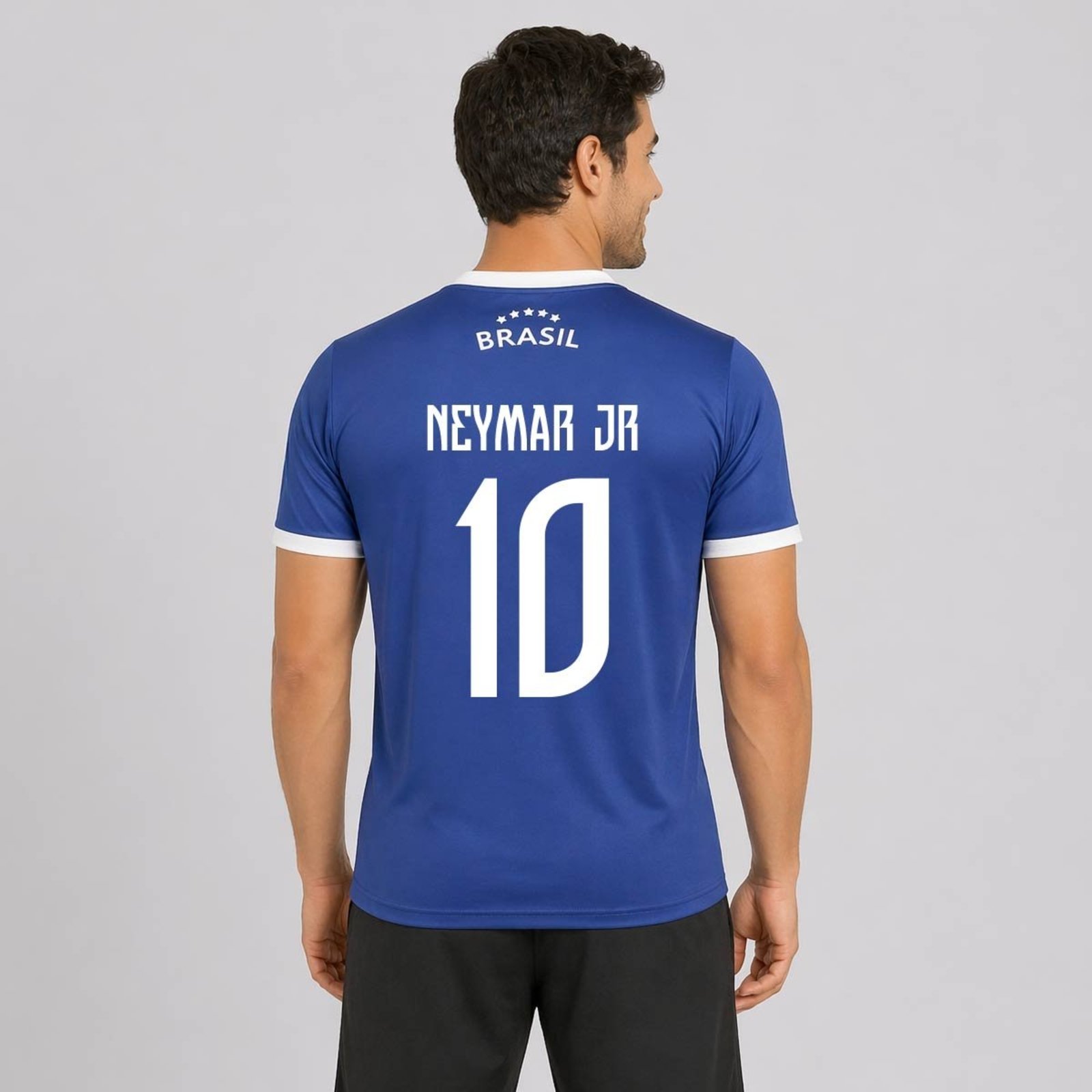 Camisa Brasil Canarinho Azul 10 Neymar Jr