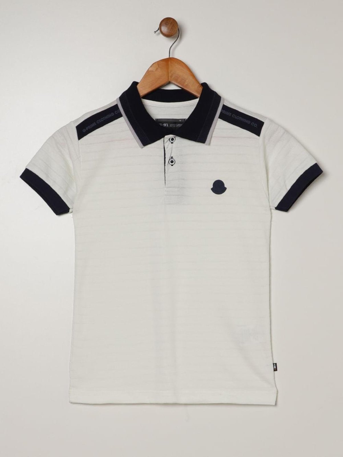 Infantil - Polo Malha Manga Curta Juvenil Para Menino - OFF WHITE