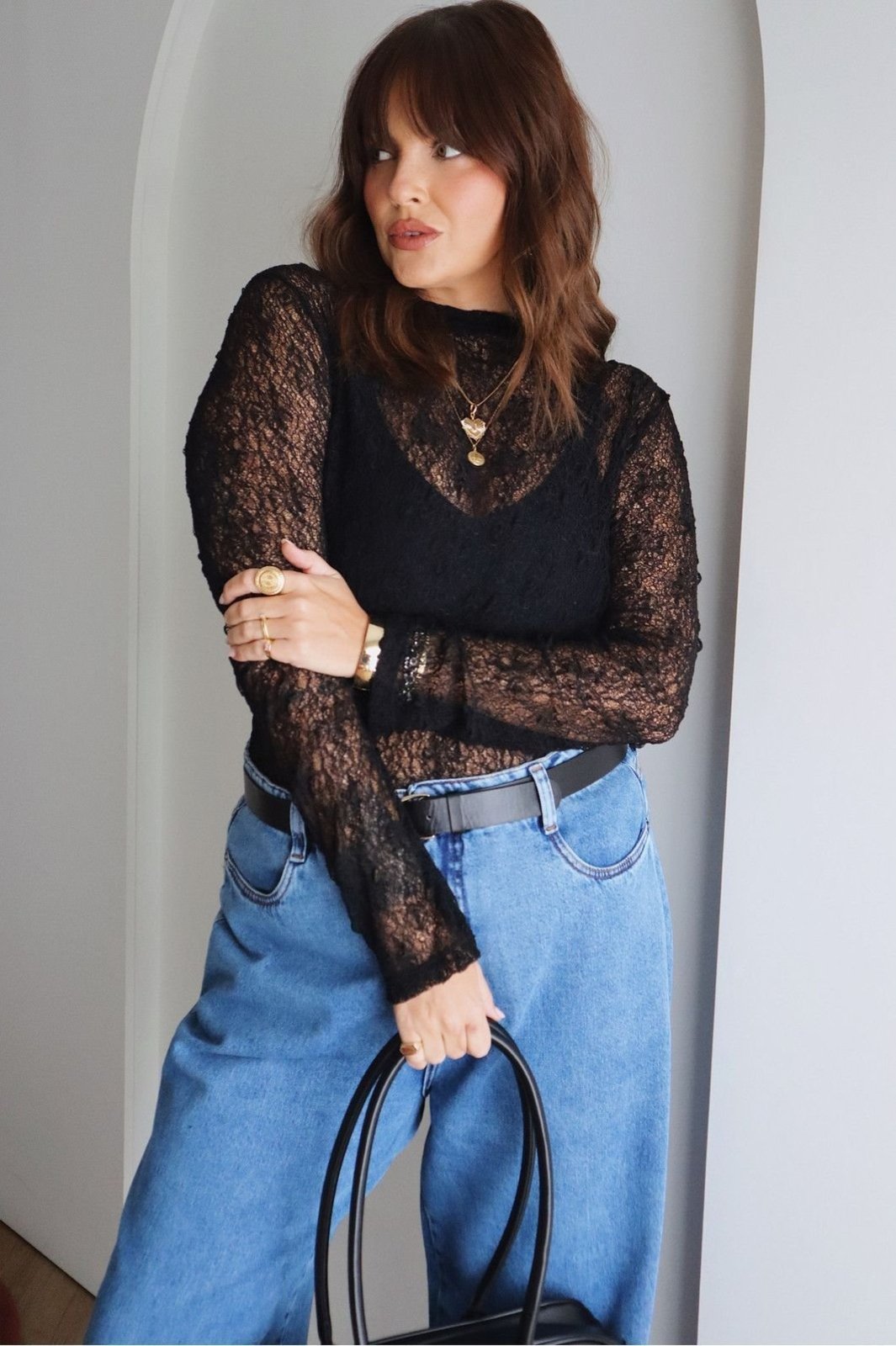 BLUSA RENDA KARINA PRETO - Preto - In Love
