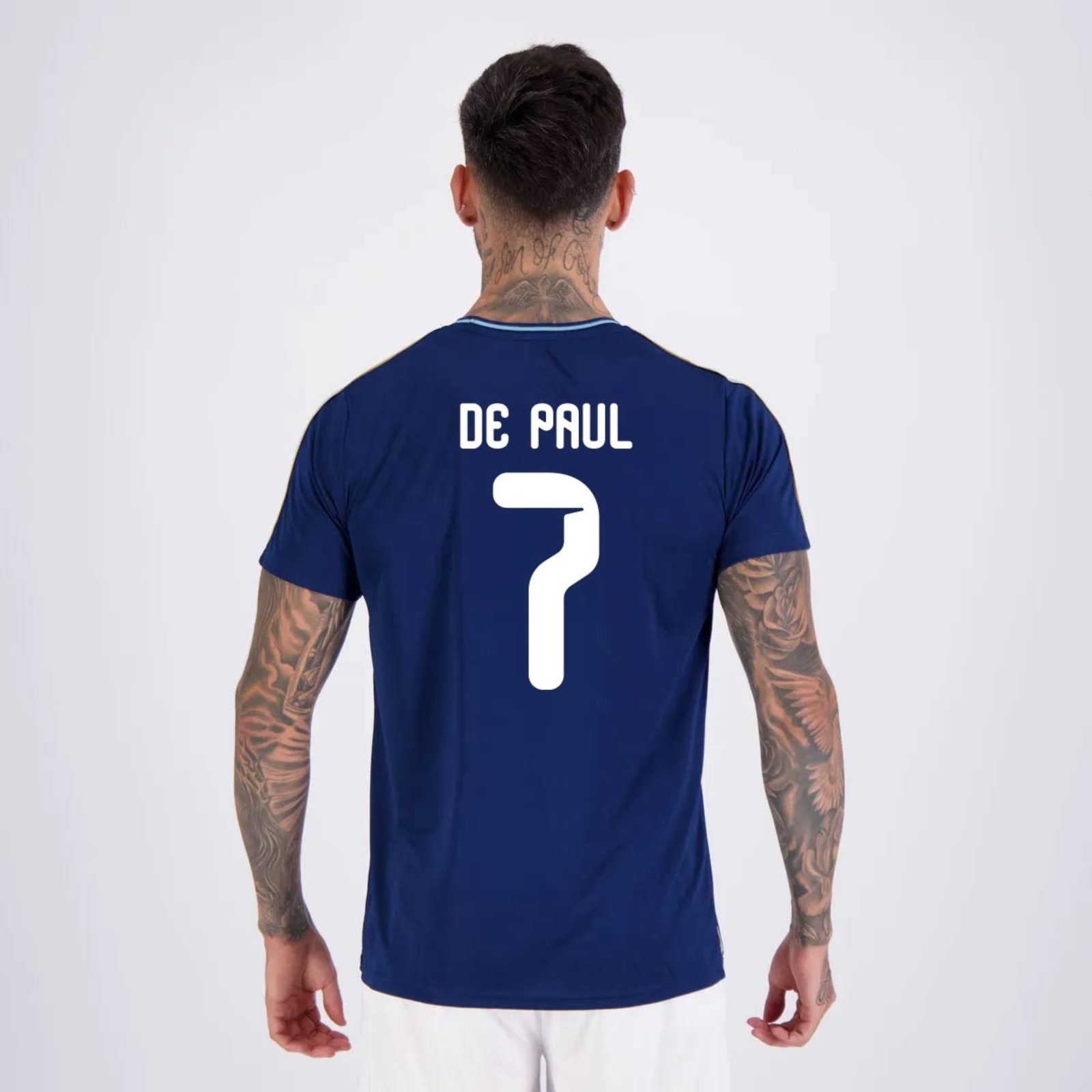 Camisa Argentina Tracks Marinho 7 De Paul