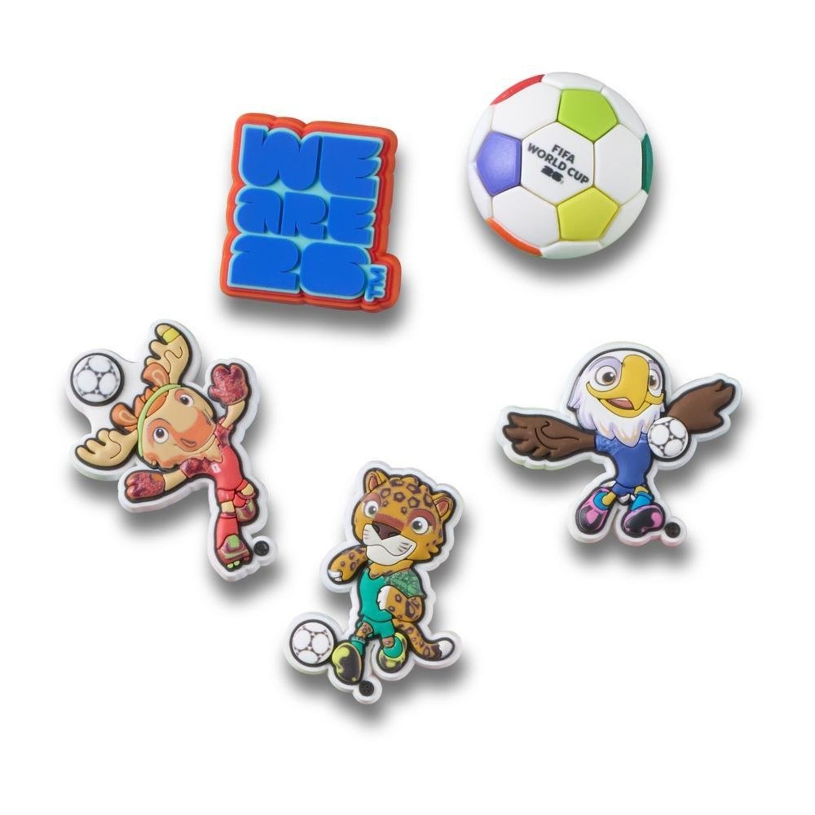 Infantil - Jibbitz™ Copa do Mundo 2026 Pack Com 5 Peças Único Branco