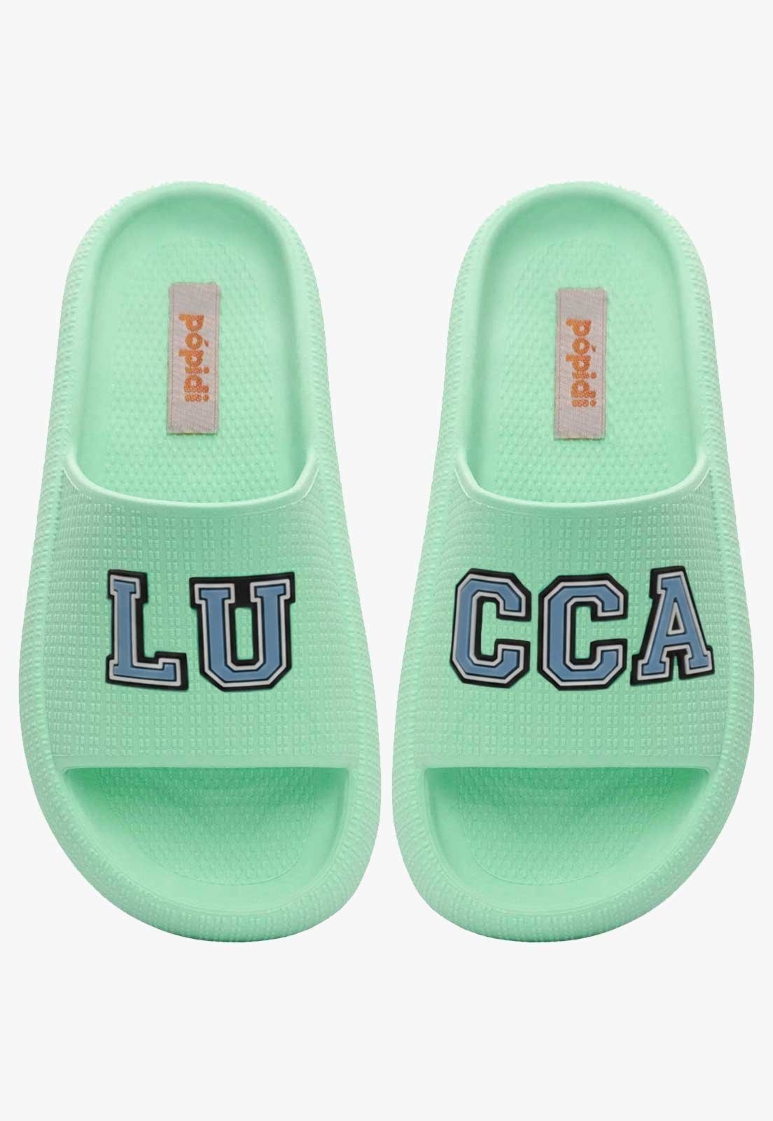 Infantil - Chinelo Pópidi Personalizado LUCCA Estilo Nuvem Verde
