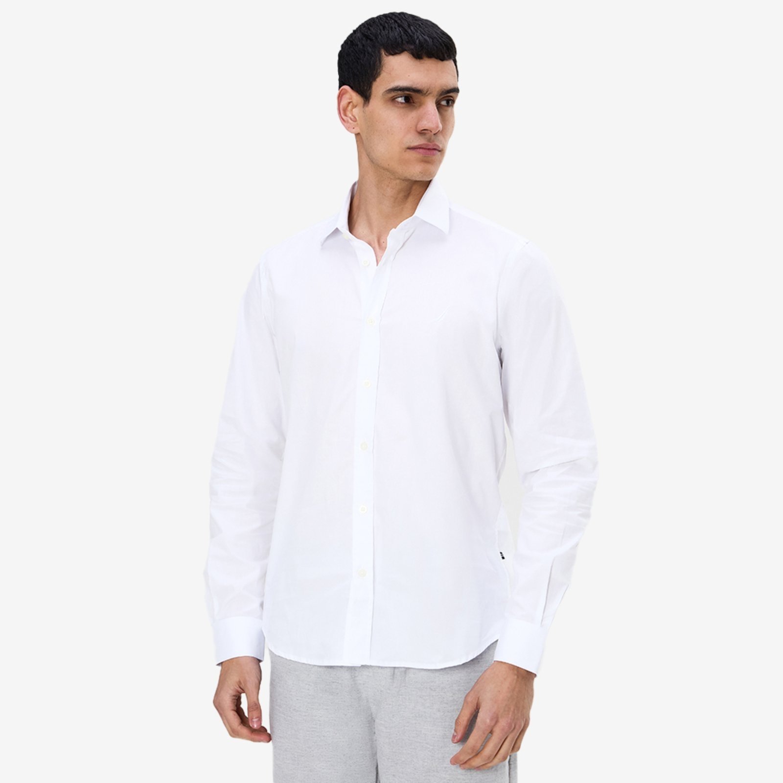 Camisa Nautica Manga Longa Básica Branco