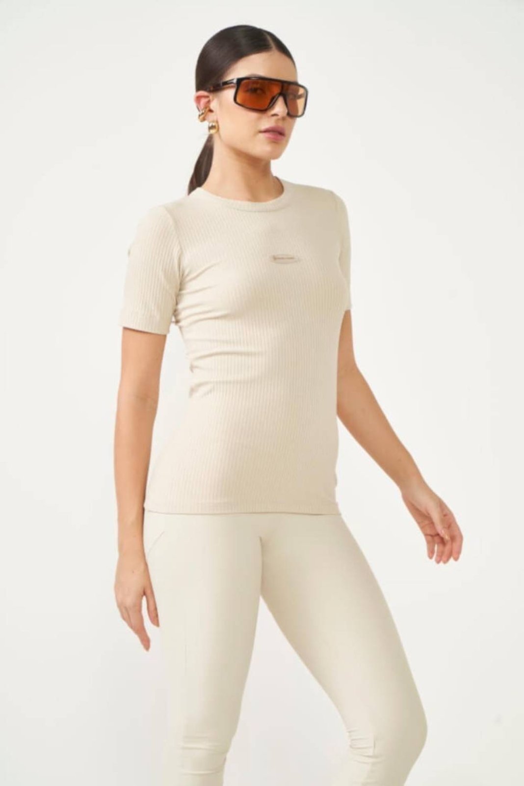 Blusa Colcci Sport Canelada Feminina Bege