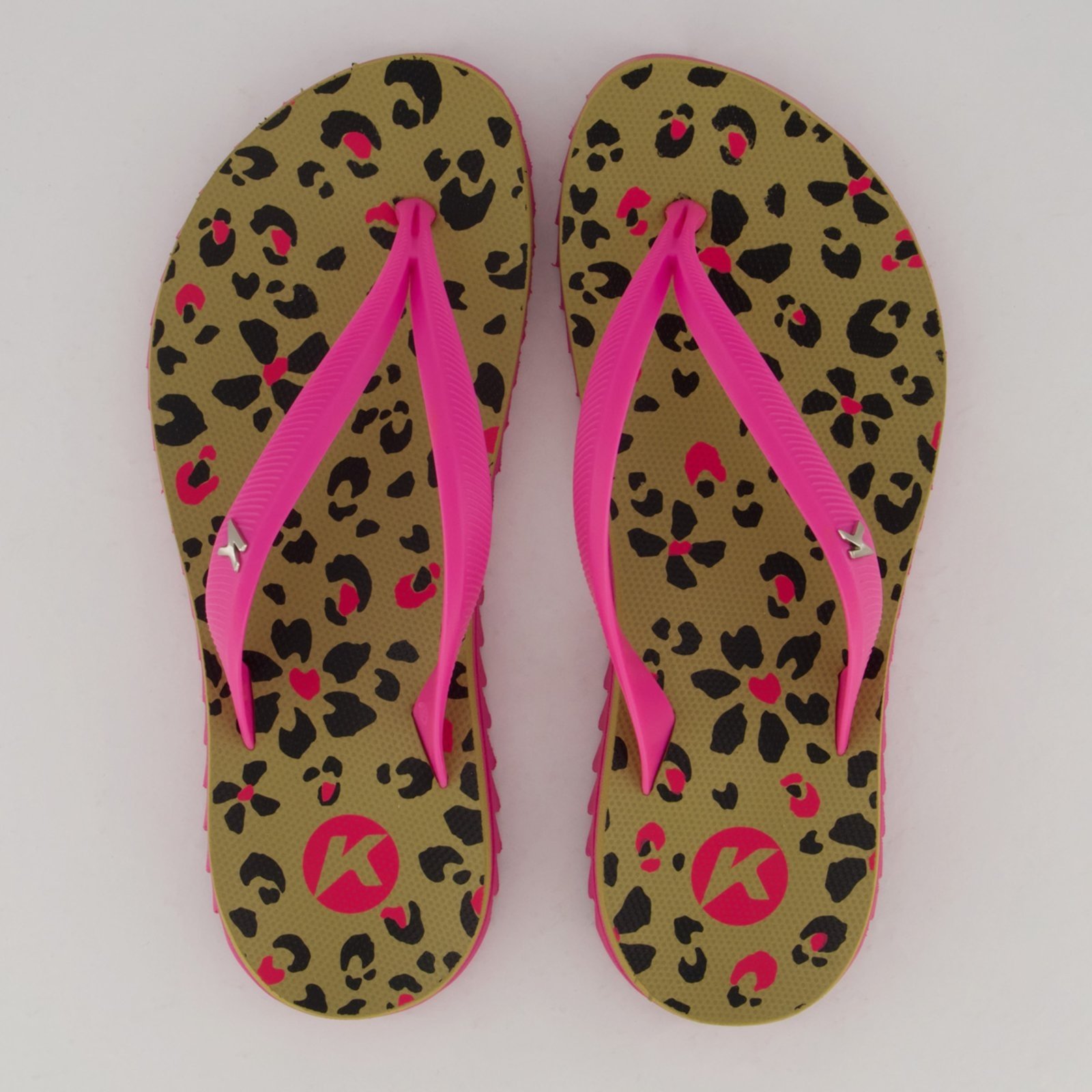 Chinelo Kenner Ibiza Pro Maresia Feminino Bege e Rosa