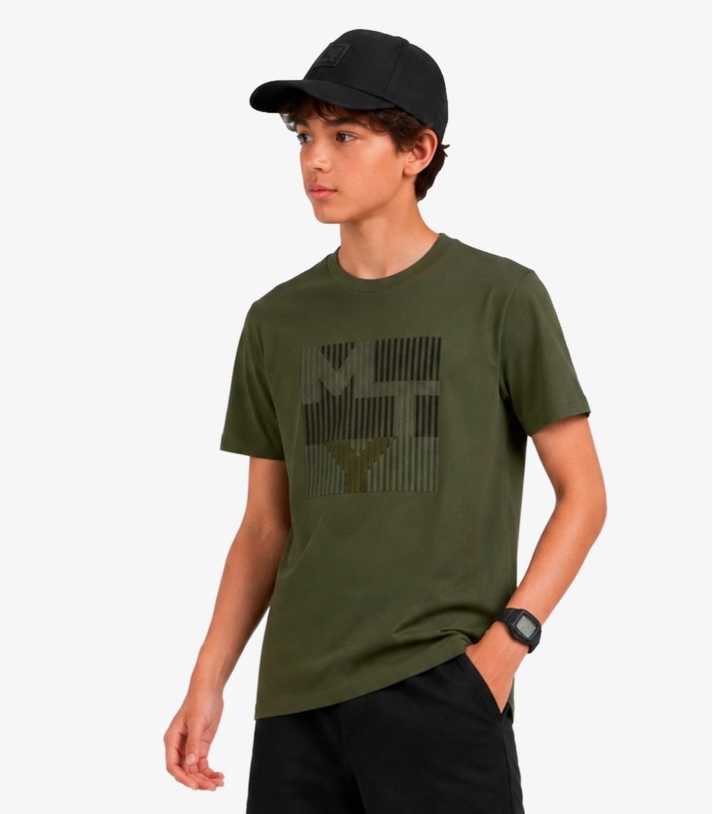 Infantil - Camiseta Masculina Com Estampa Em Relevo Minty Verde