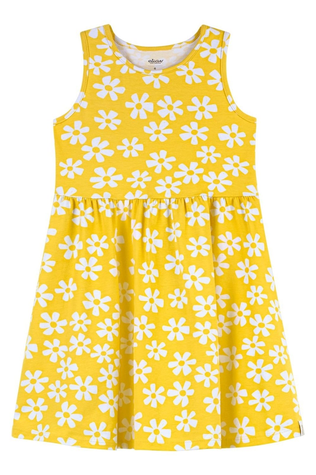 Infantil - Vestido Alças Menina Godê Estampa Elian Amarelo
