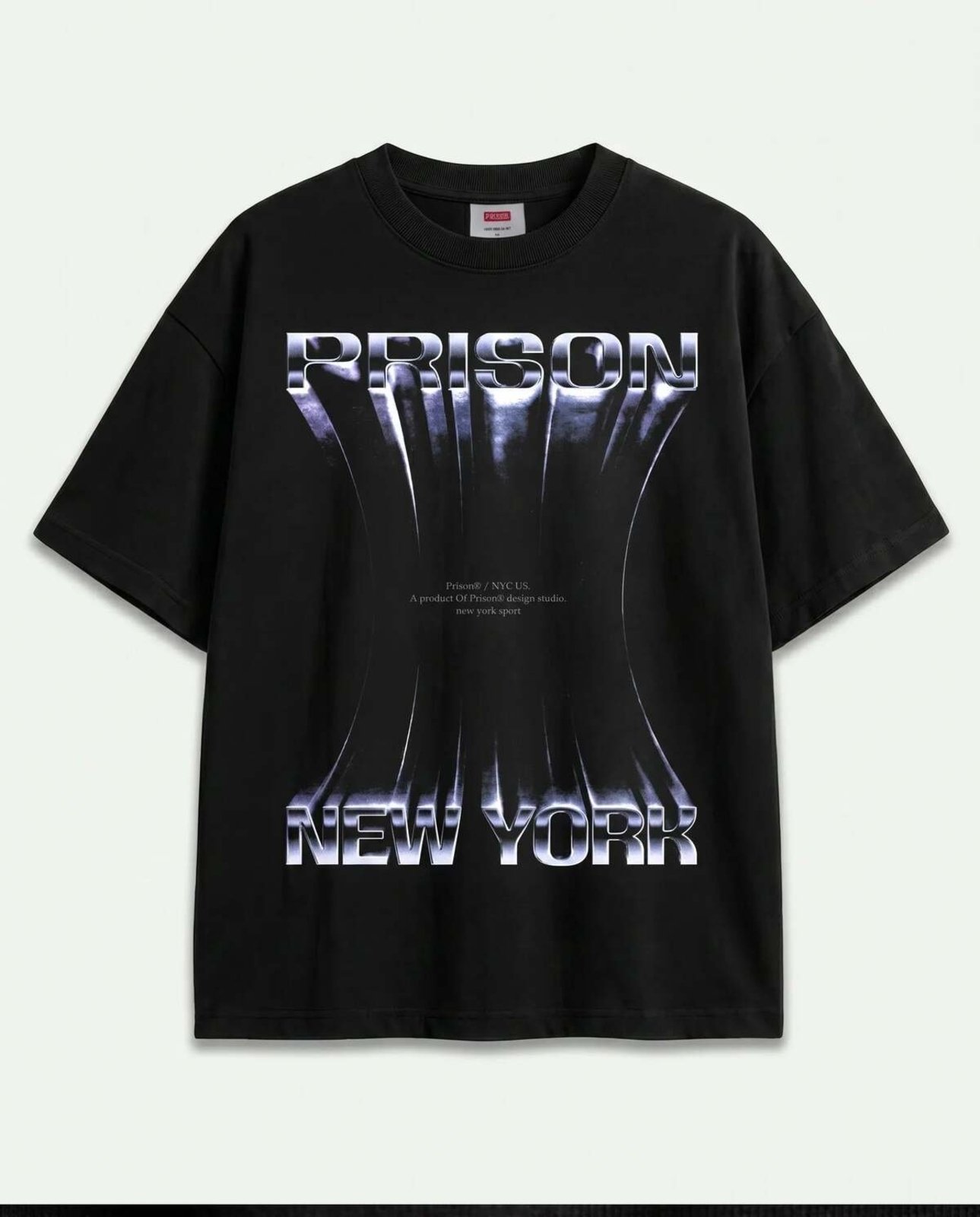 Camiseta Oversized New York Chrome Preta Preto