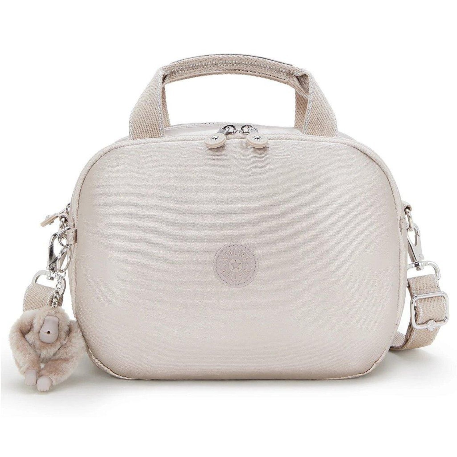 Vista 2 Frasqueira Kipling Palmbeach Metallic Glow bege metallic Kipling bege metallic