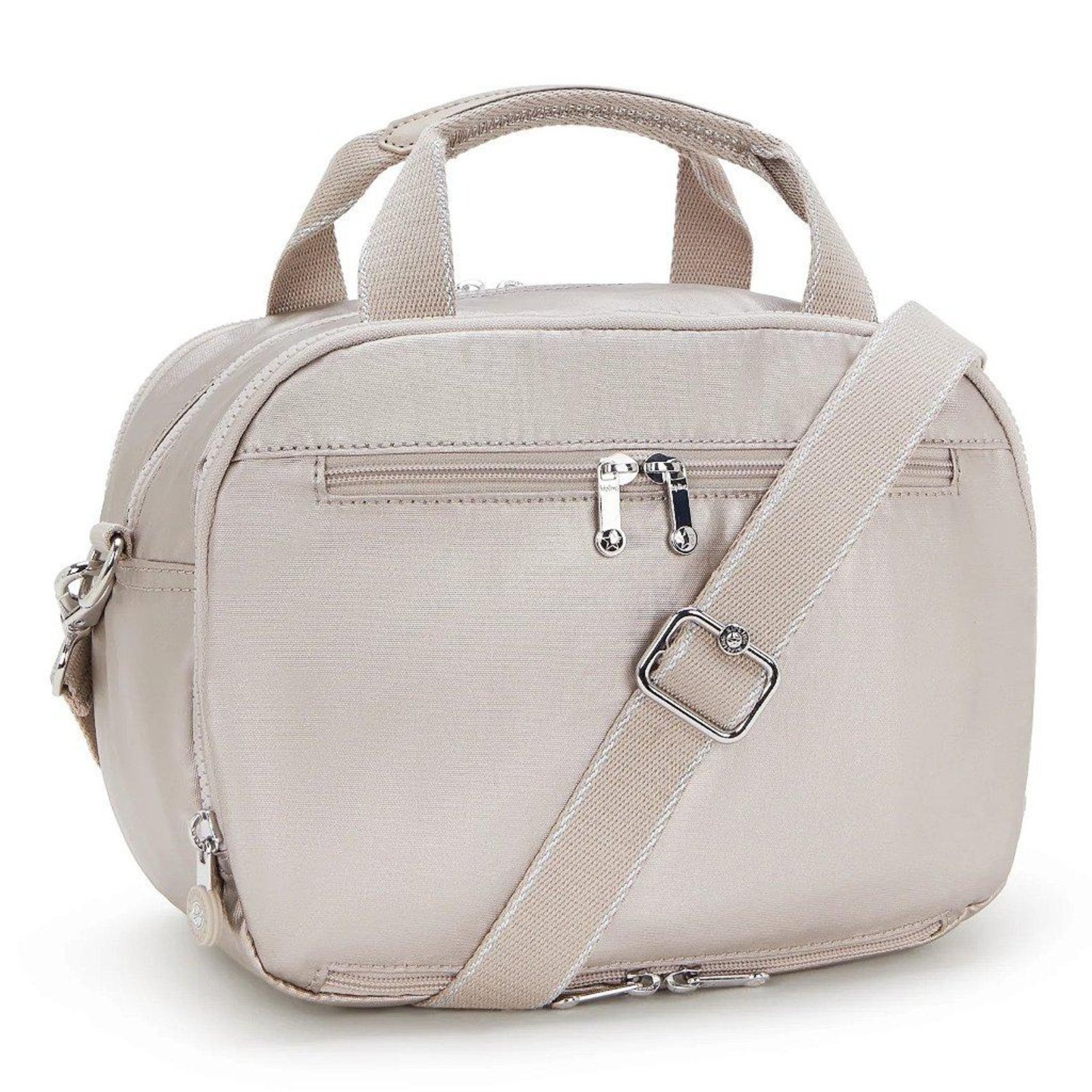 Vista 3 Frasqueira Kipling Palmbeach Metallic Glow bege metallic Kipling bege metallic
