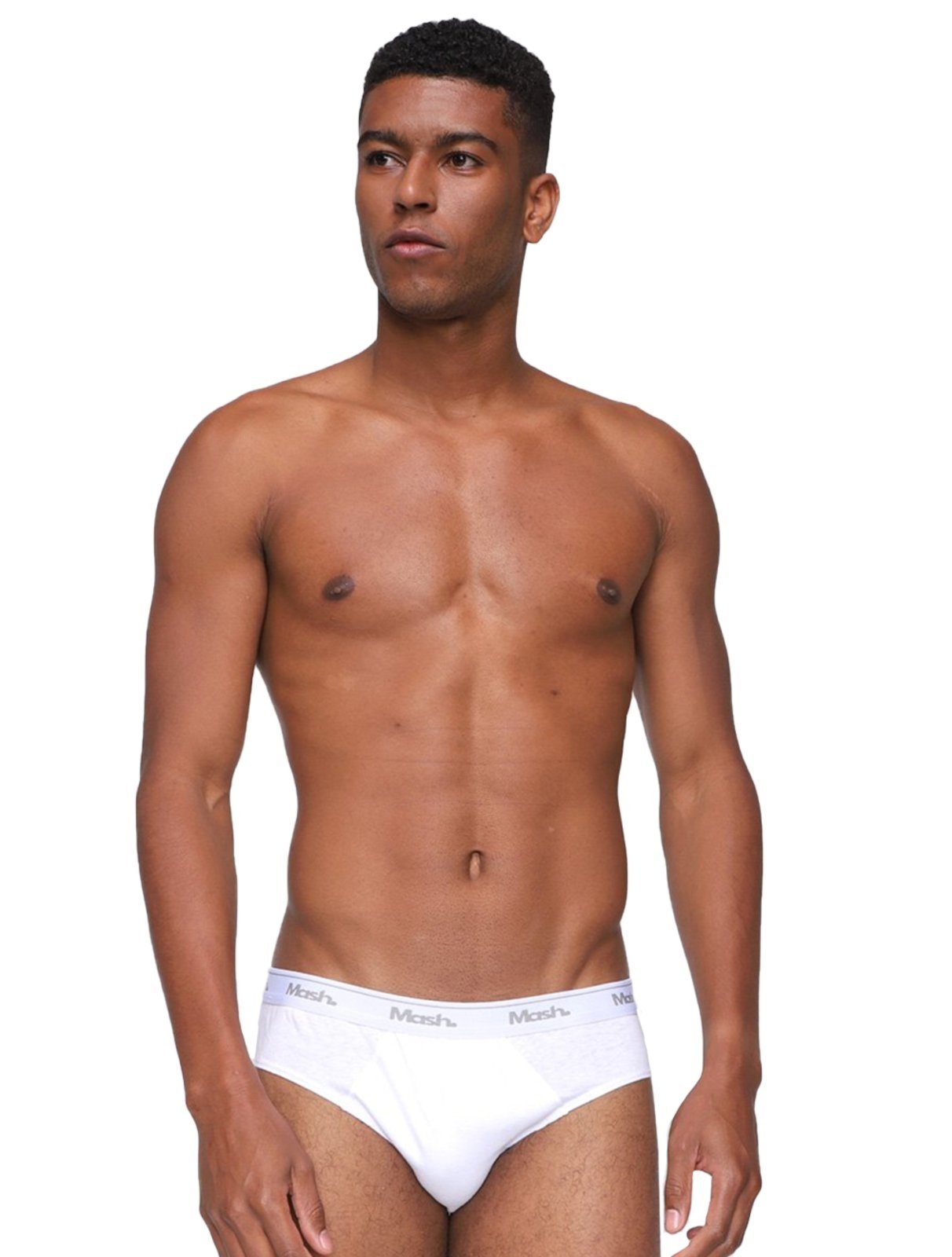 Vista 3 Cueca Mash Slip Cotton Basic Branca branco MASH branco