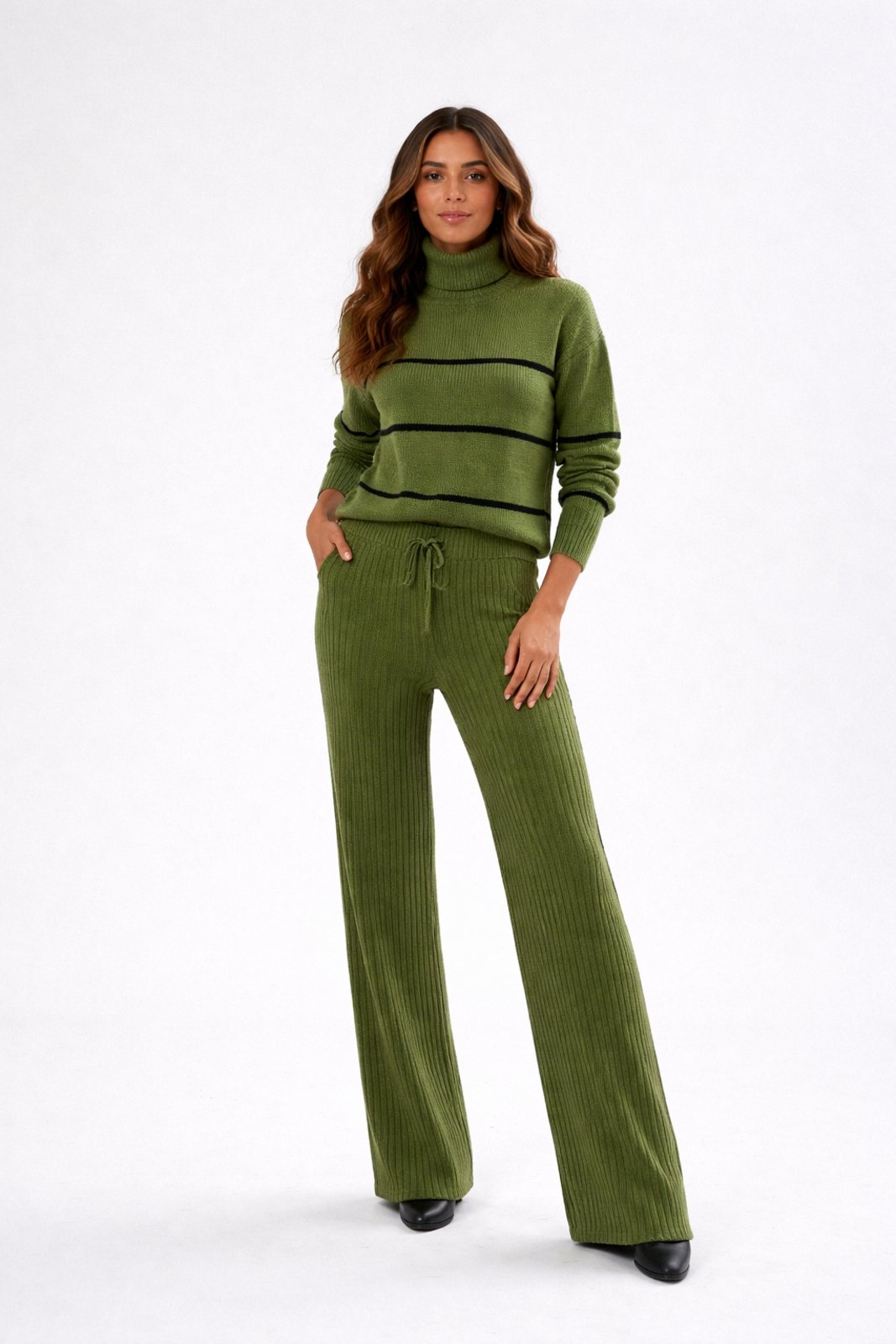 Infantil - Conjunto Tricot D Bell Outlet Fashion Manga Longa Verde
