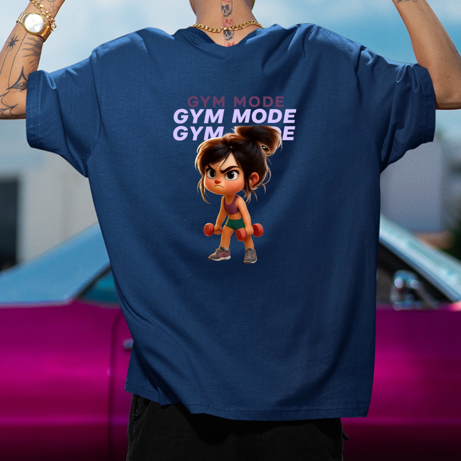 Camiseta Oversized Navit Agnes Meu Malvado Favorito Academia Azul Marinho