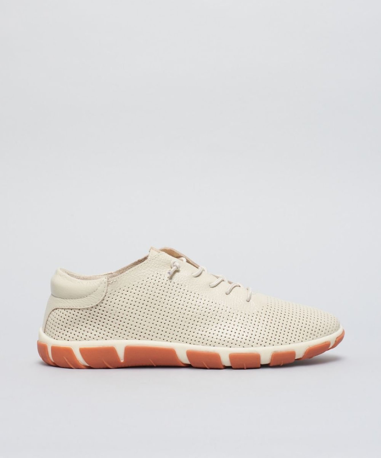 Tenis Frances Couro Perfuros - Offwhite 39 - offwhite