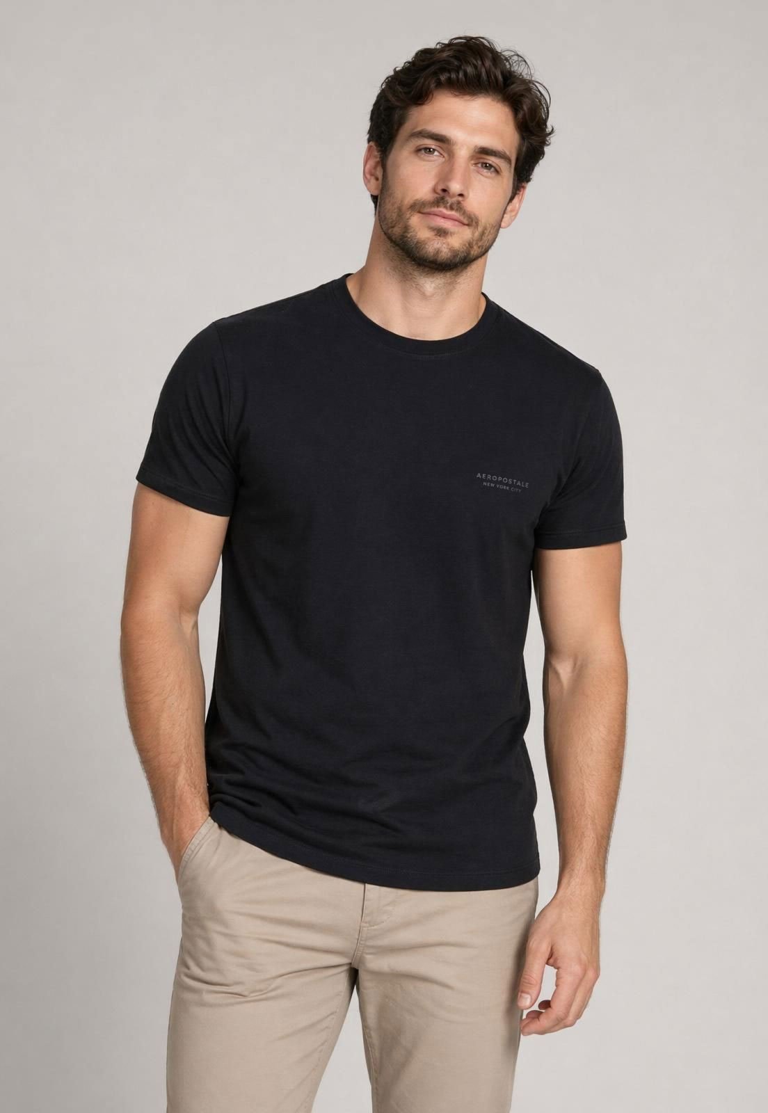 Camiseta Masculina Aeropostale Gola Redonda Azul-Marinho
