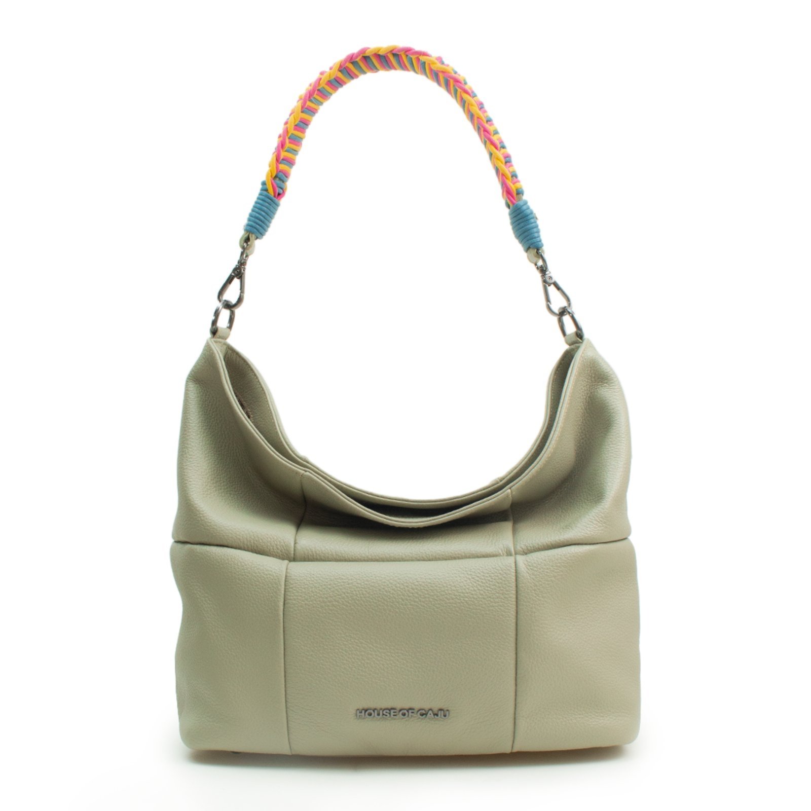 Bolsa Feminina Em Couro Tiracolo Sálvia “Uzana Fonseca”””
