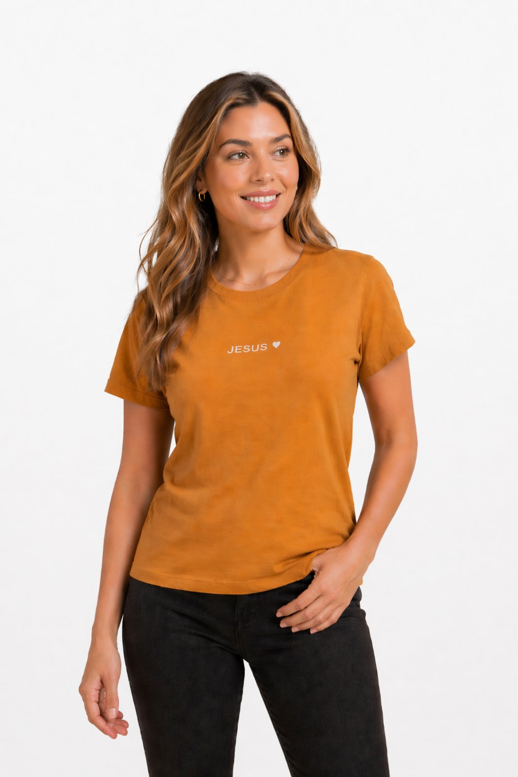 T-Shirt D Bell Outlet Fashion ''Jesus'' Caramelo