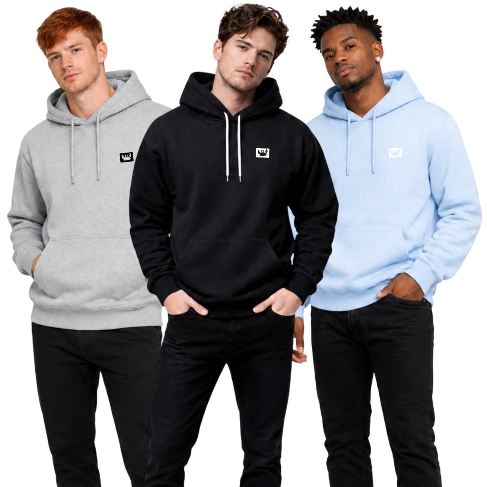 Kit 3 Blusas De Frio Moletom Canguru Com Capuz Casaco Estampado Siri