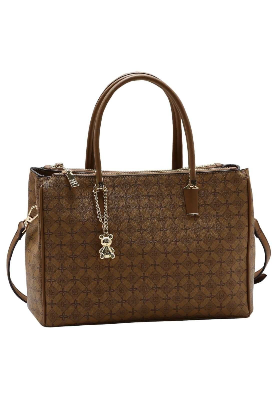 Bolsa Feminina Chenson Mão Fashion Monograma 3485764 Marrom