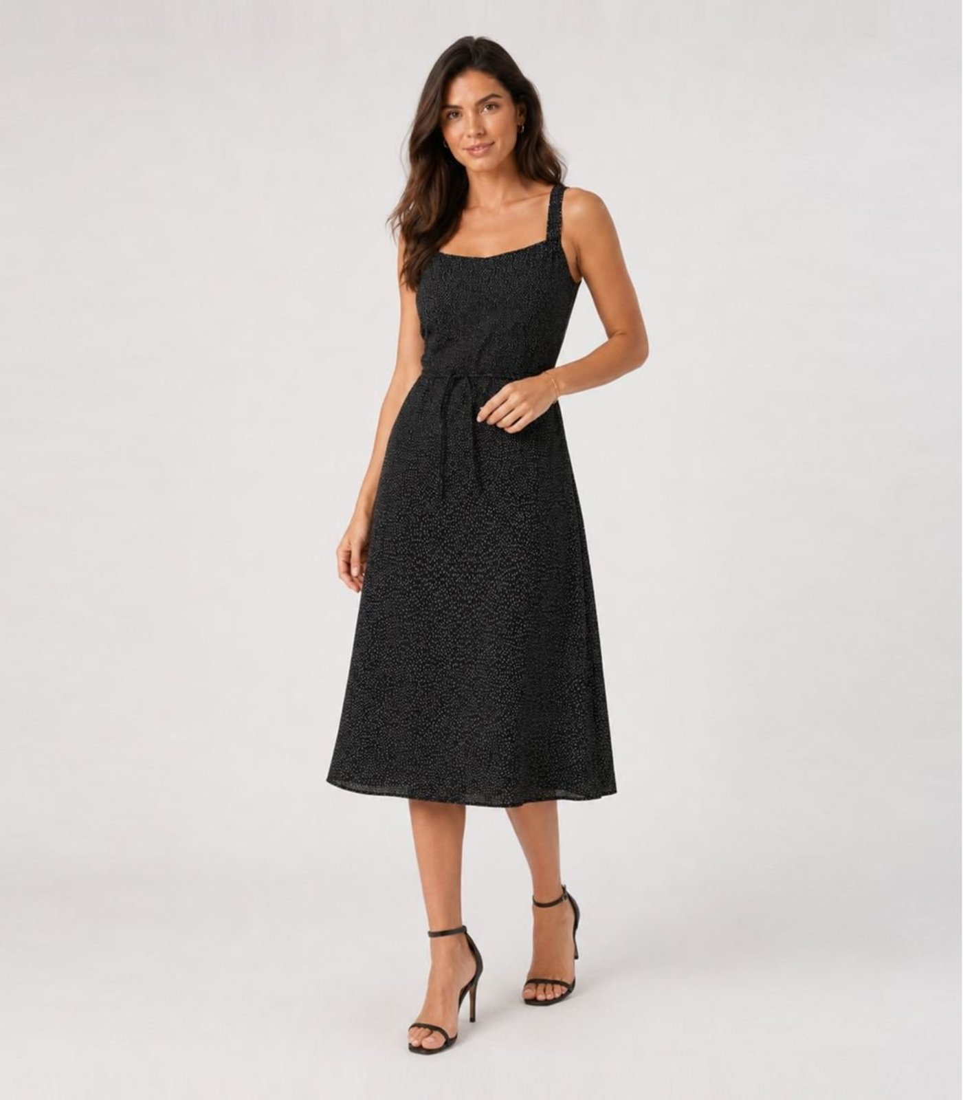 Vestido Feminino Midi Visco Premiere Infinita Cor Preto