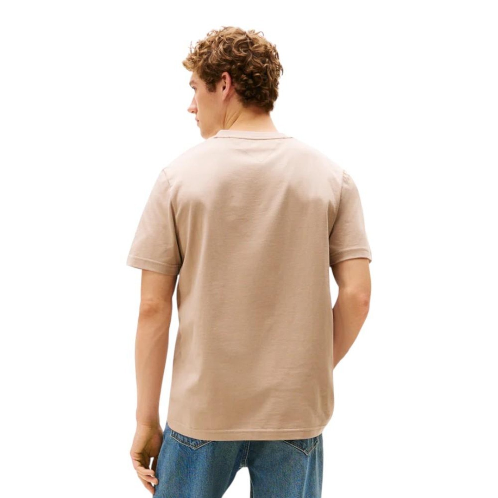 Vista 3 Camiseta Tommy Hilfiger Arch Tee Masculino bege Tommy Hilfiger bege