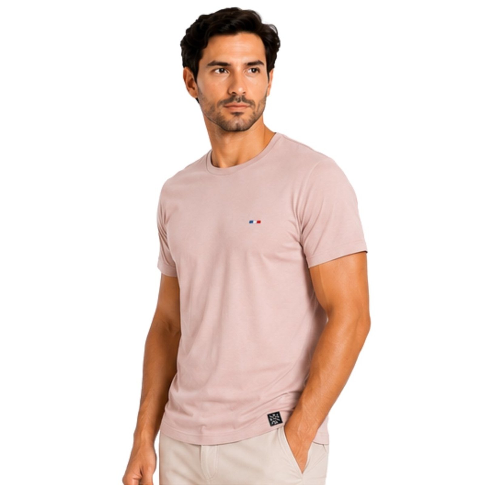 Camiseta Masculina Básica Lisa FMF Conforto Premium Rosa