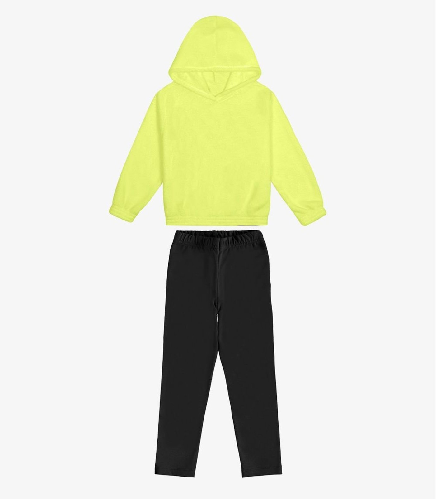 Infantil - Conjunto Blusão Com Legging Menina Rovi Amarelo