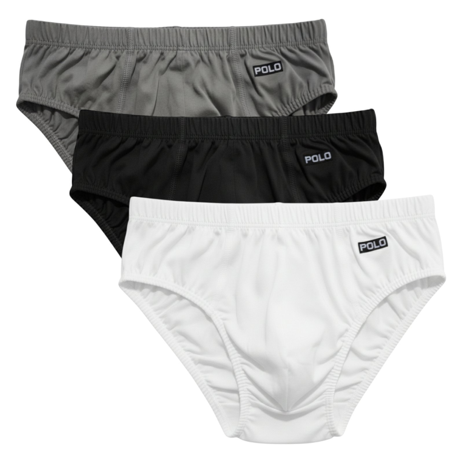 Kit 3 Cuecas Slip Polo Star Algodão Adulto Tradicional Masculina Sortido