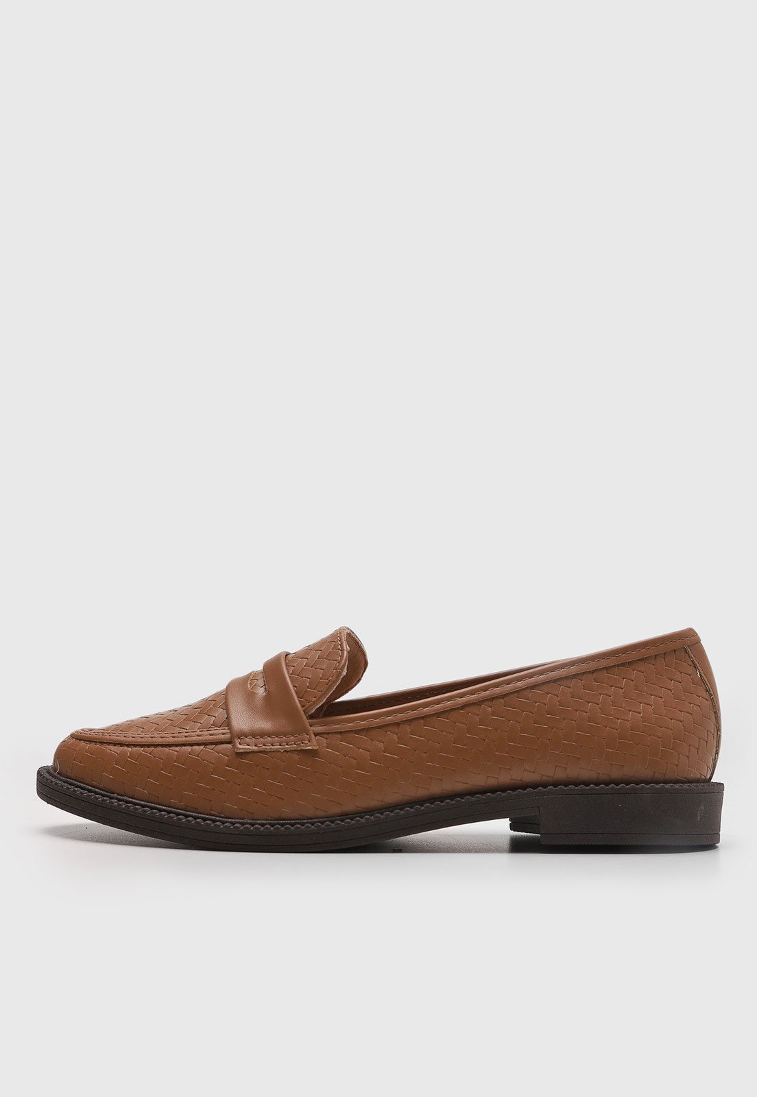 Mocassim Feminino Via Uno Texturizado Marrom
