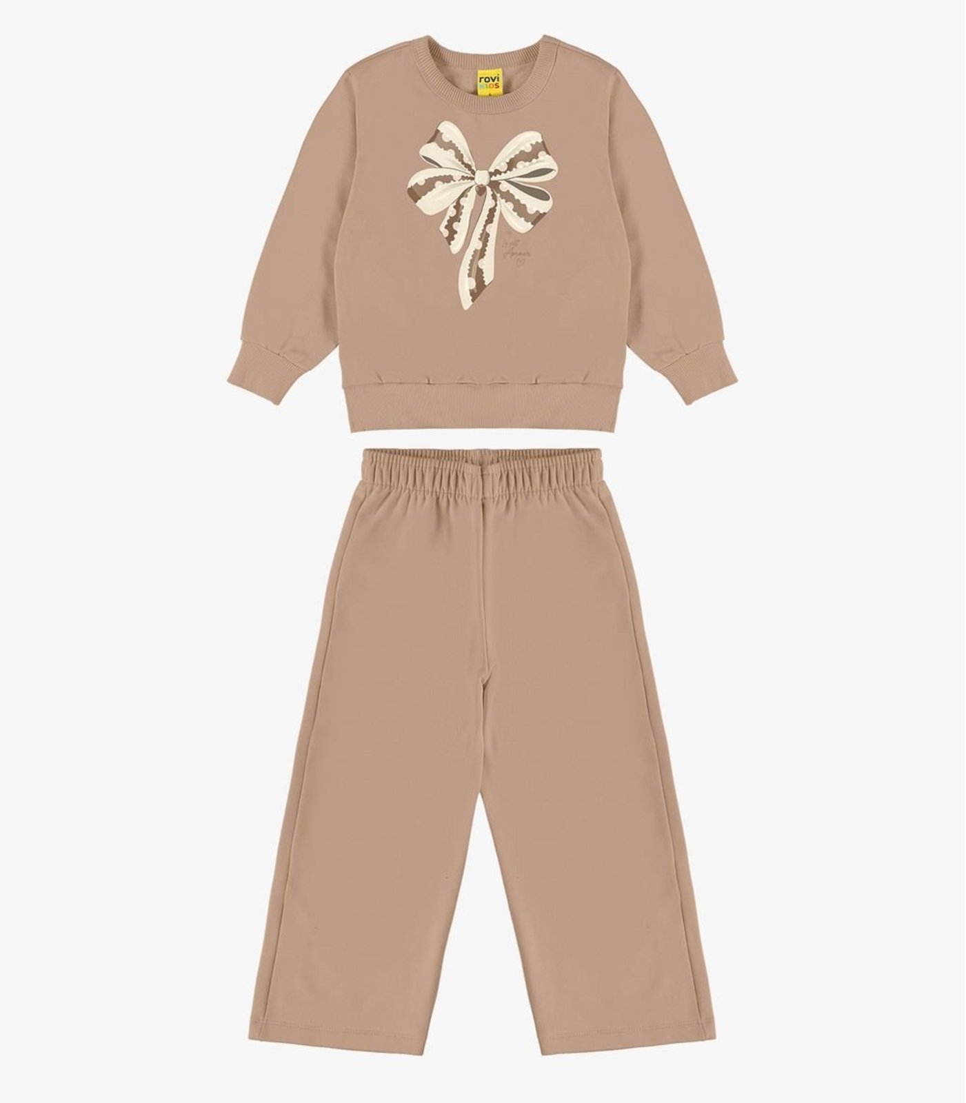 Infantil - Conjunto Blusão Com Calça Menina Rovi Marrom