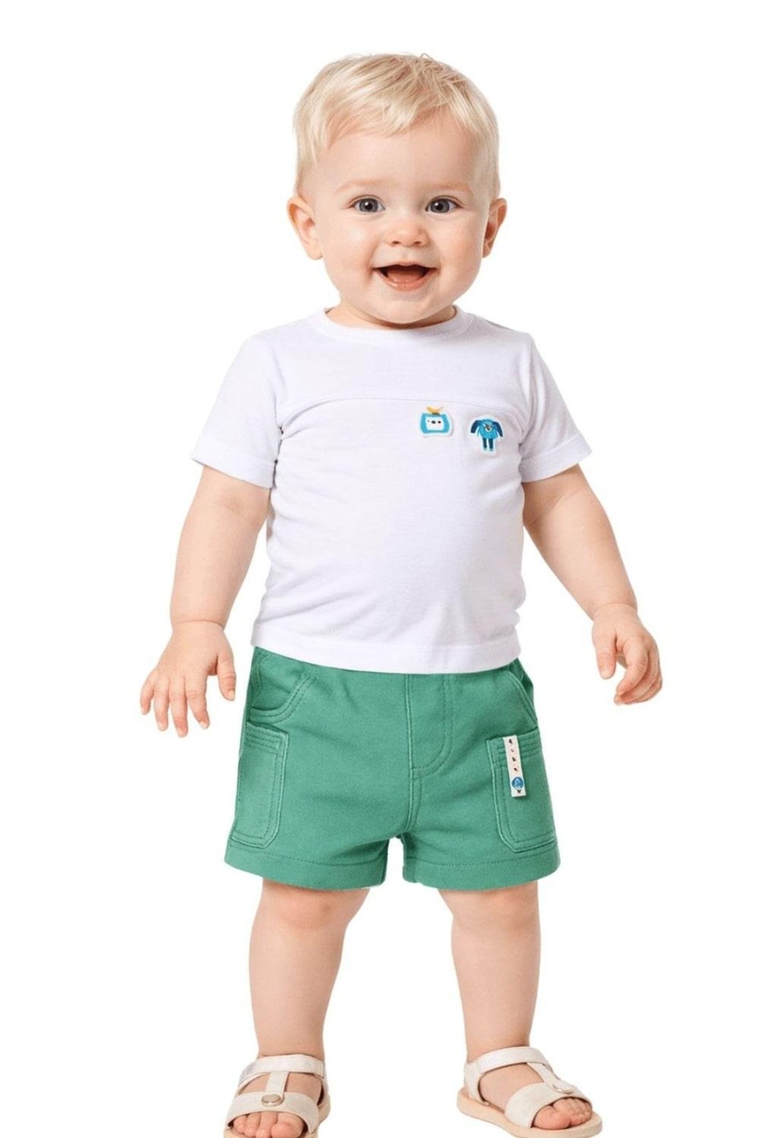 Infantil - Camiseta Menino Robóticos Alphabeto Branco Branco