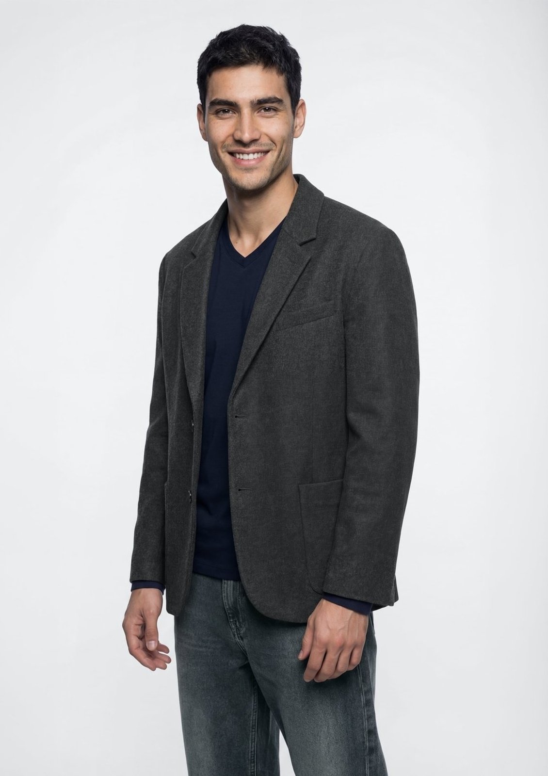 Blazer Masculino Em Tecido Plano Hering