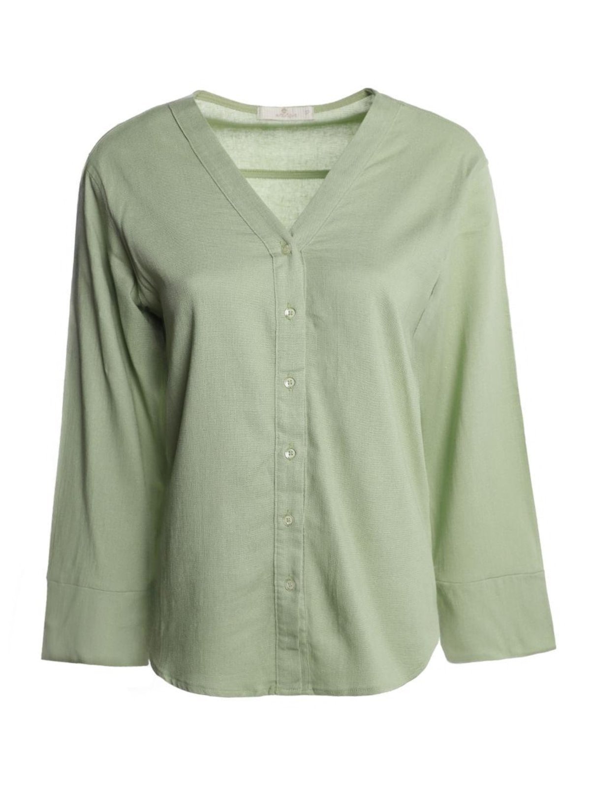 Vista 2 Camisa Linho Oversized Autentique Feminina CLARO verde Autentique verde