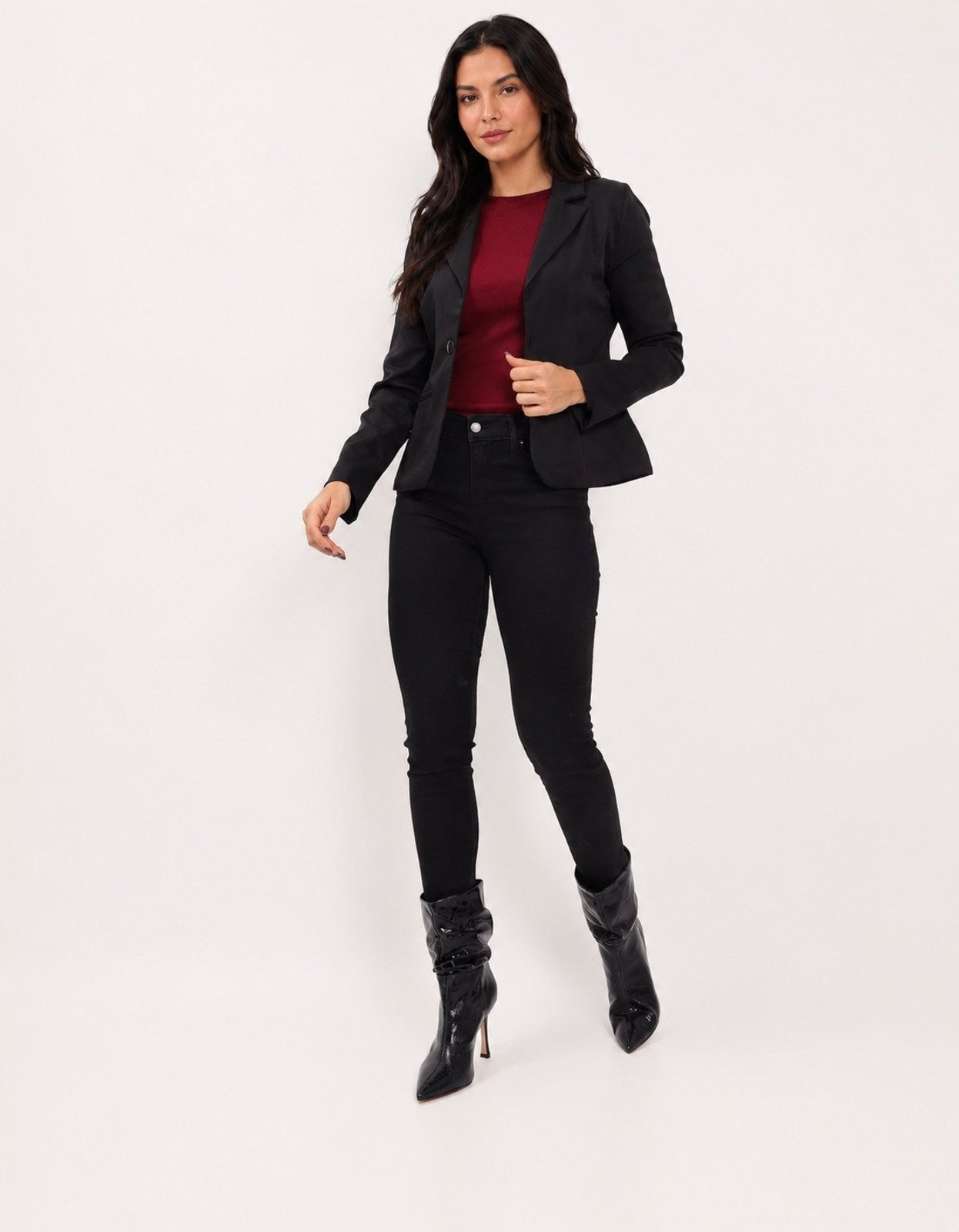 Blazer Alfaiataria Feminino Pompier Com Forro Preto