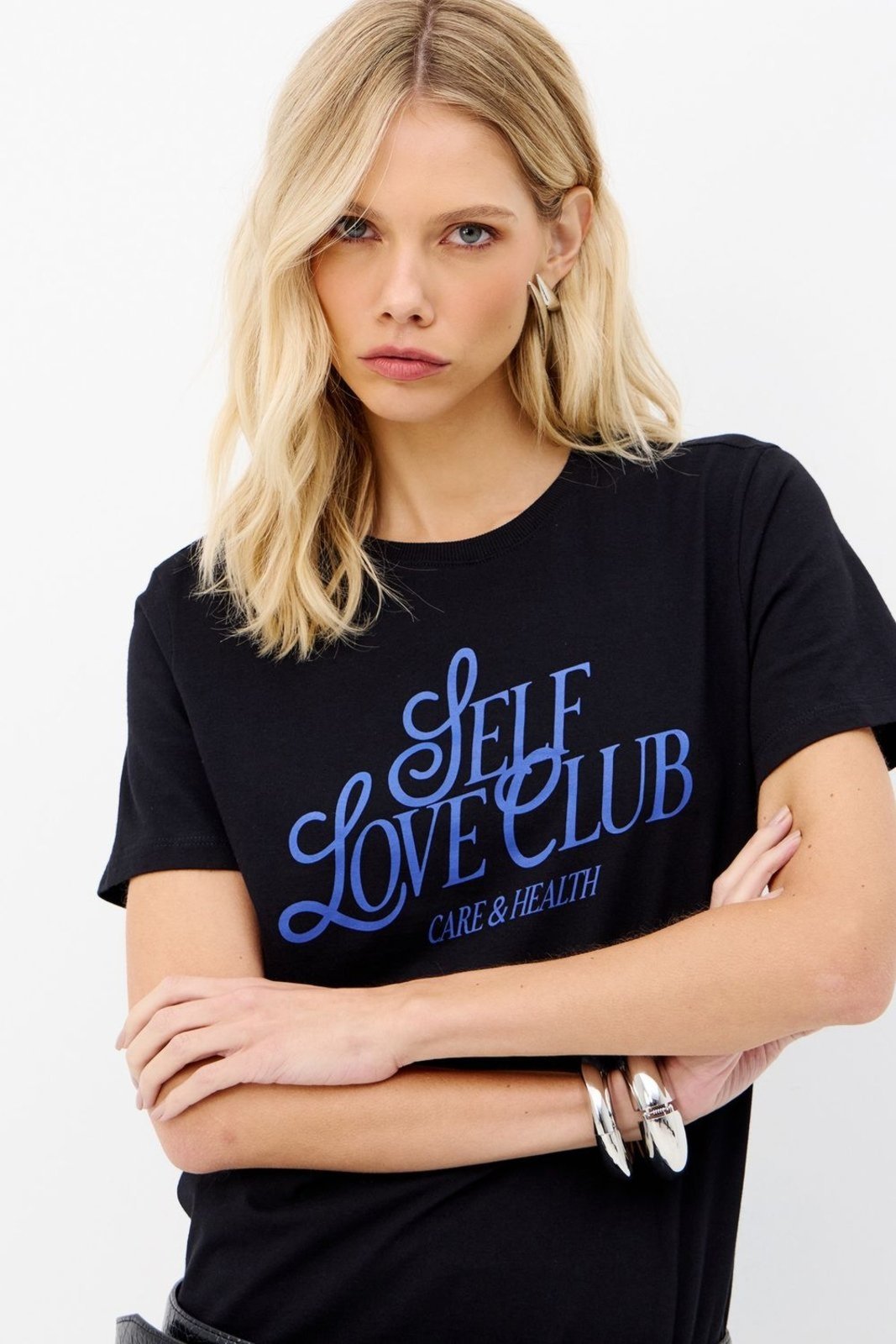 Vista 2 T-Shirt Self Love Feminina Inblanche preto Inblanche preto