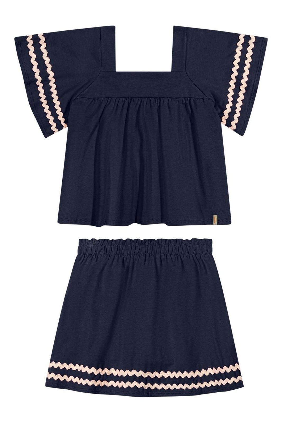 Infantil - Conjunto Menina Cantarim Ondulado Elian Azul