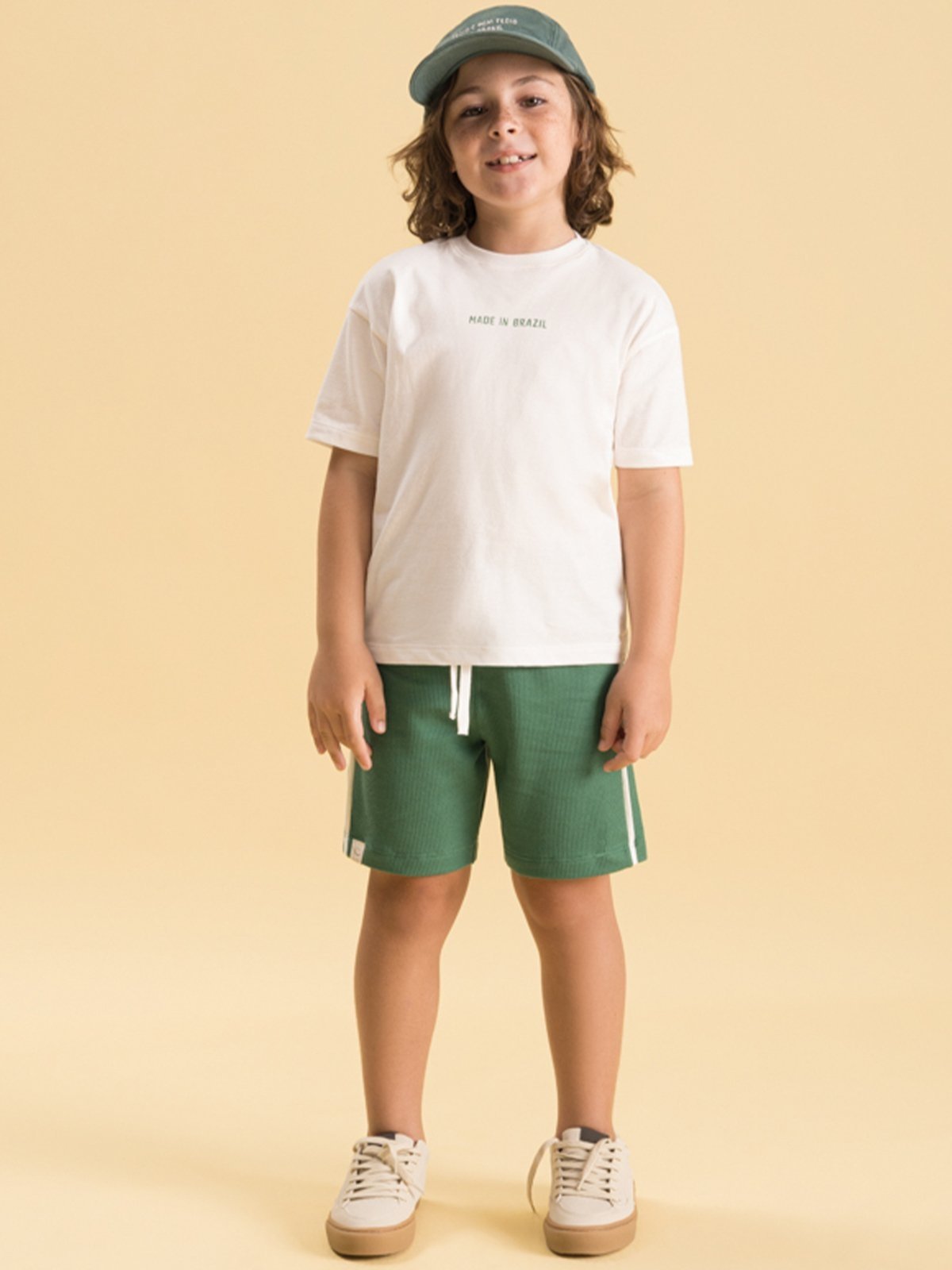 Infantil – Conjunto Menino Bugbee em Malha e Bermuda Texturizada