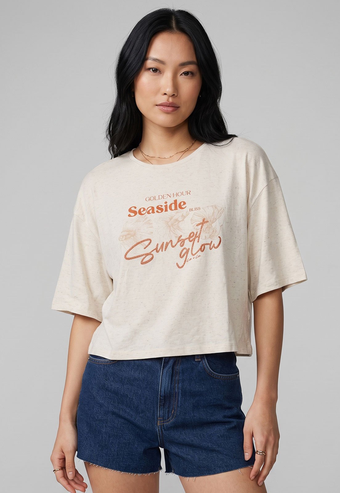 Camiseta Lez a Lez Malha Lino Sense Off White